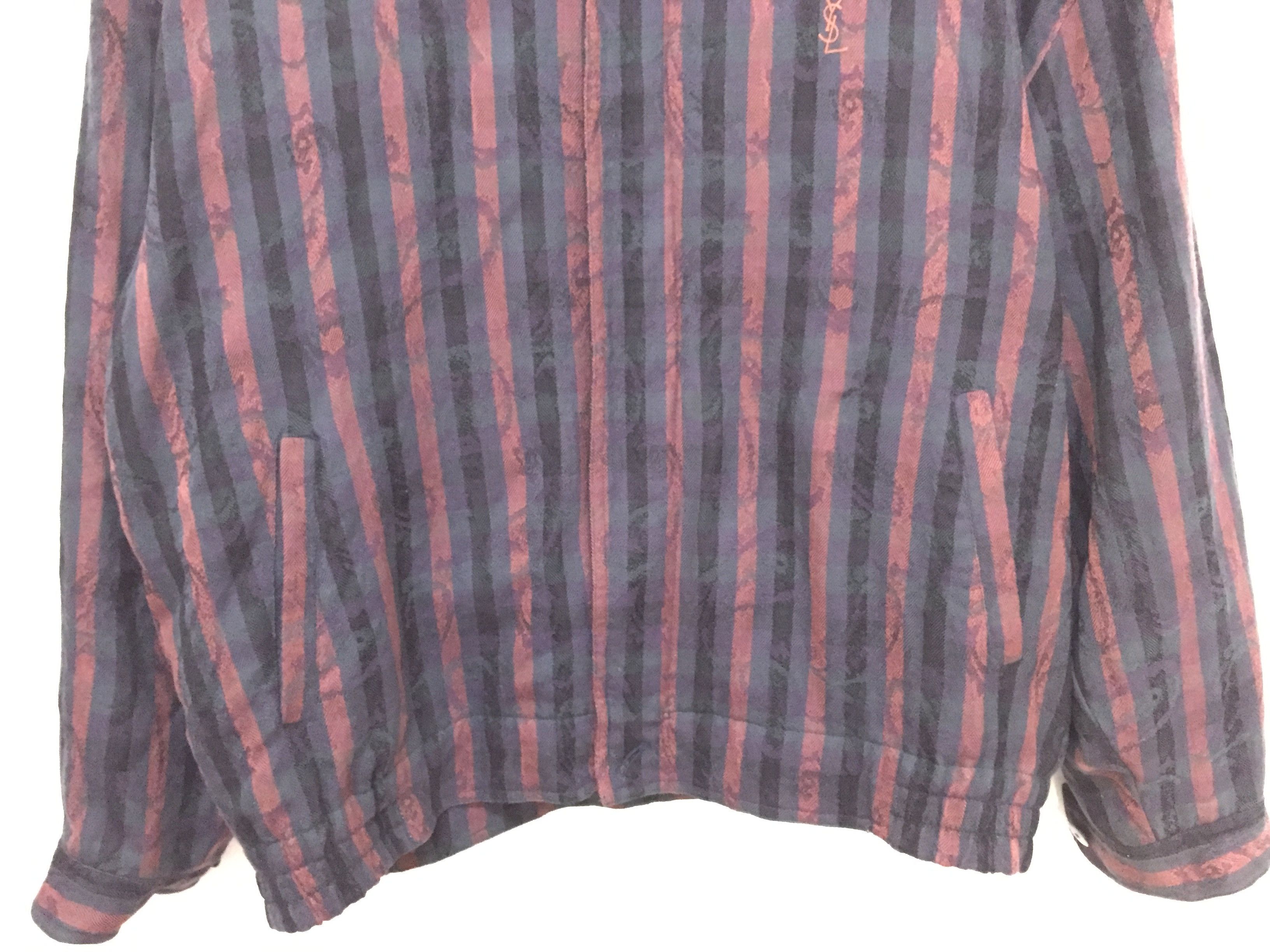 Yves Saint Laurent 90's YSL herringbone floral tribal jacket Size US L / EU 52-54 / 3 - 3 Thumbnail