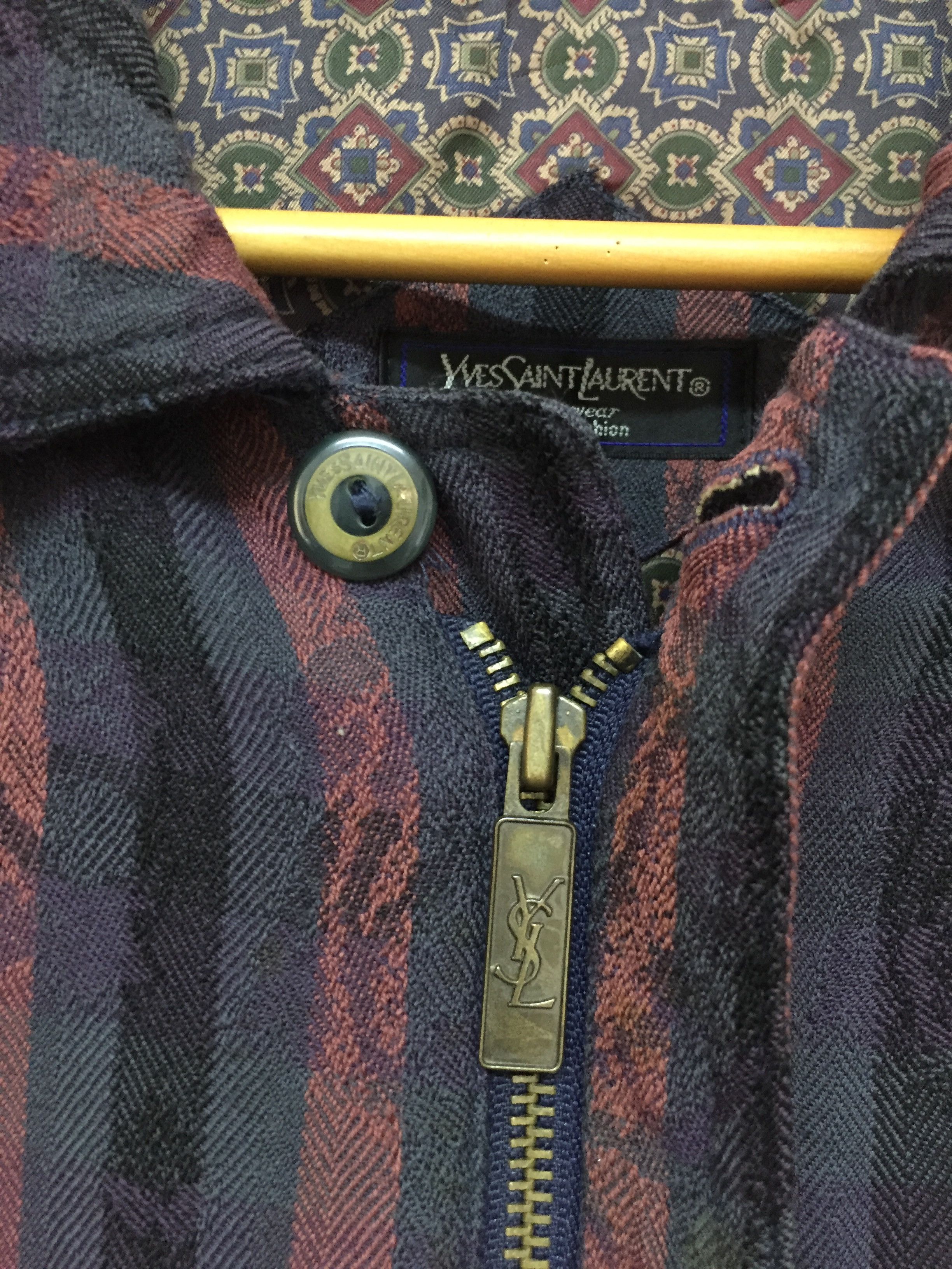 Yves Saint Laurent 90's YSL herringbone floral tribal jacket Size US L / EU 52-54 / 3 - 8 Thumbnail