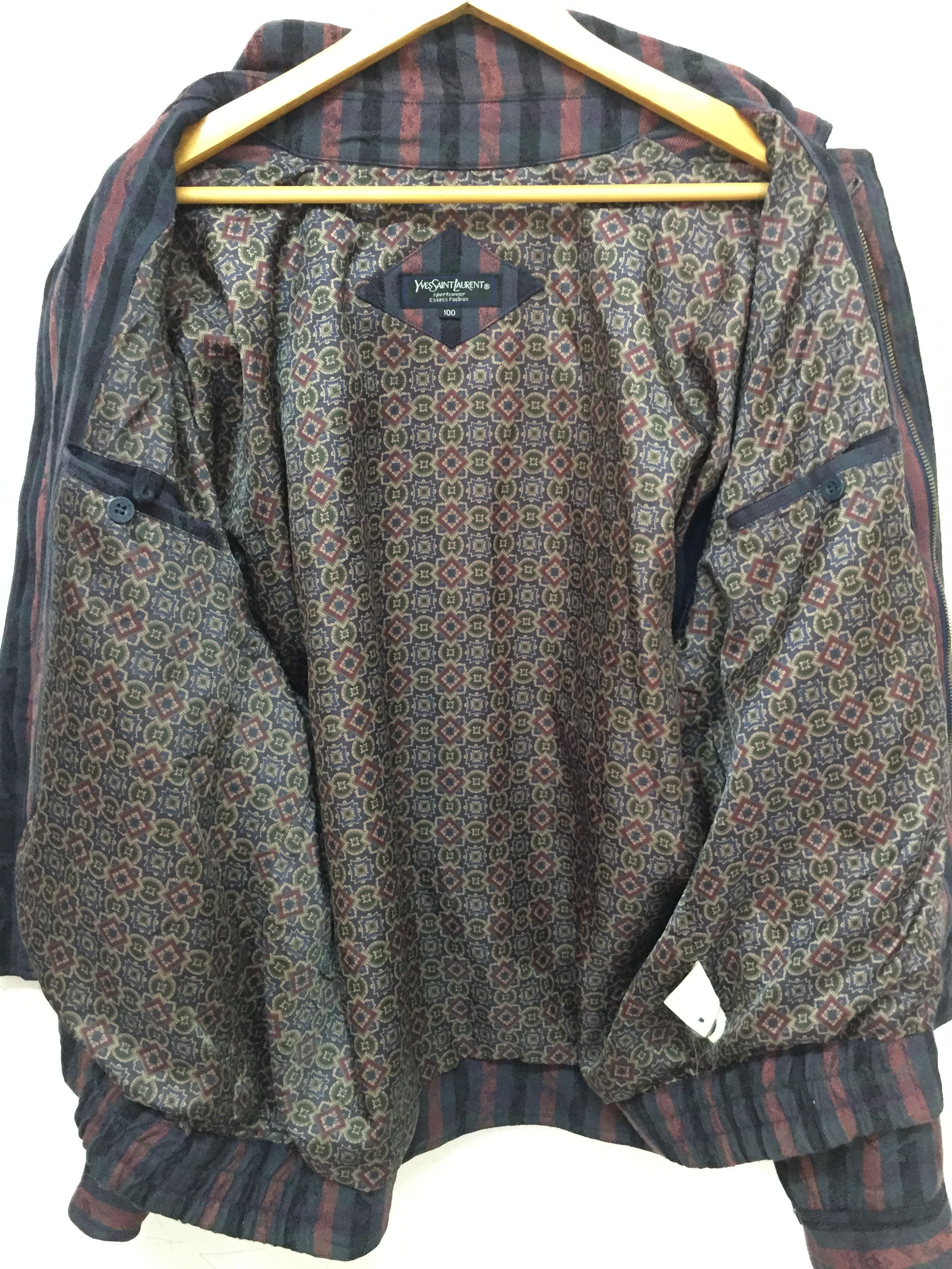 Yves Saint Laurent 90's YSL herringbone floral tribal jacket Size US L / EU 52-54 / 3 - 13 Thumbnail