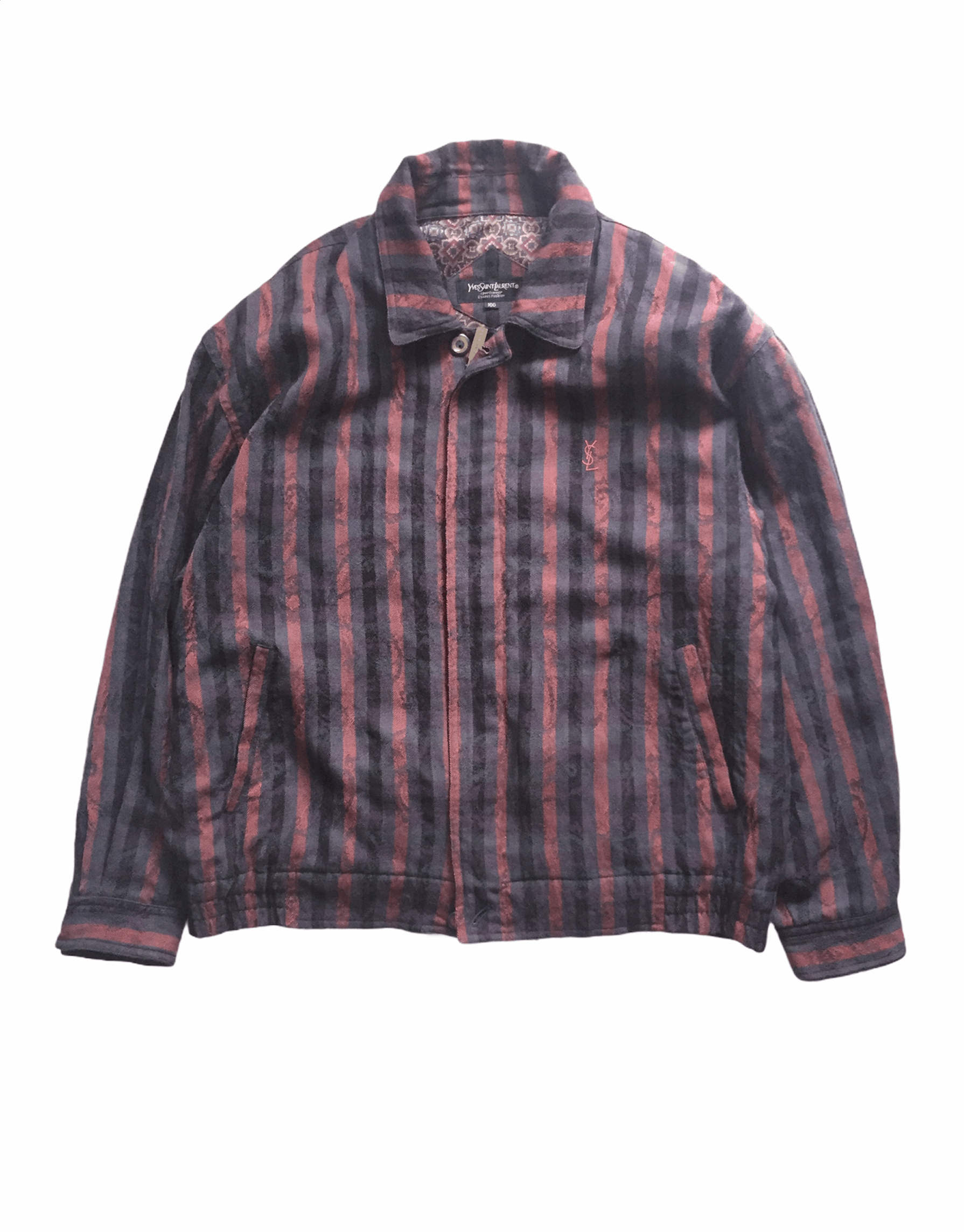 Yves Saint Laurent 90's YSL herringbone floral tribal jacket Size US L / EU 52-54 / 3 - 1 Thumbnail