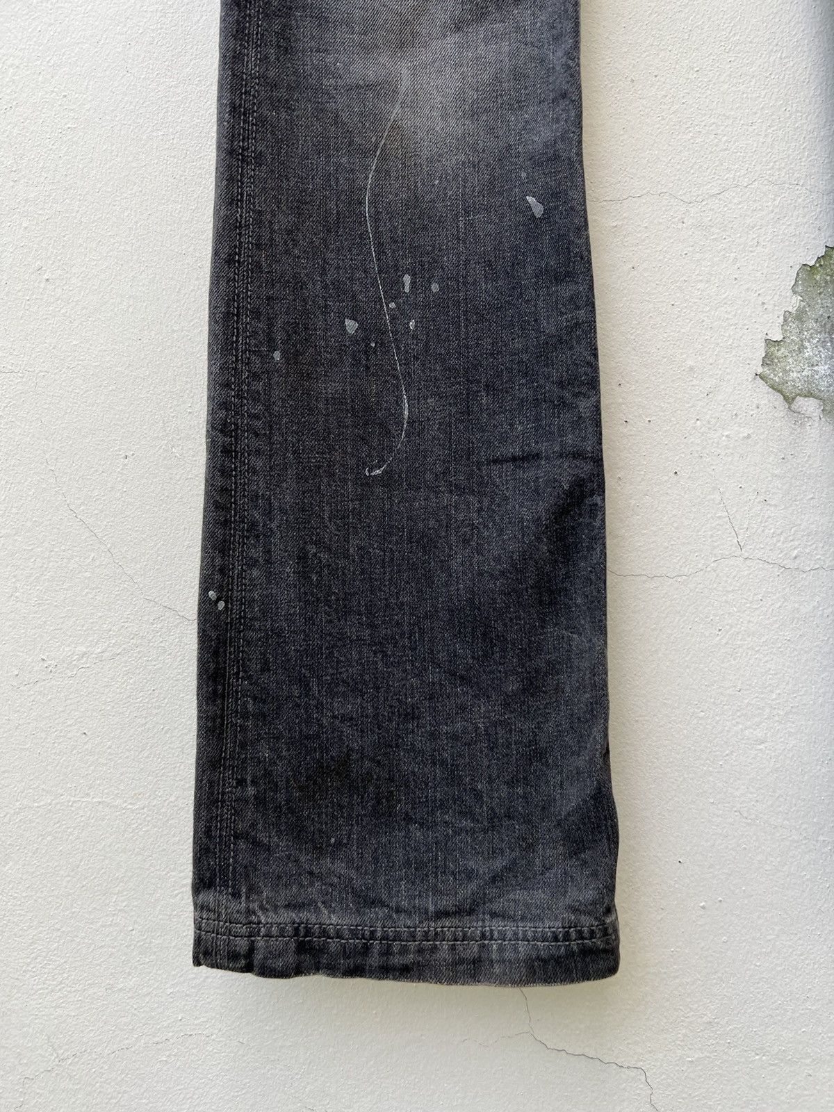 Vintage Flare Semantic Design Japan Faded Black Denim Beaded Jeans Size US 30 / EU 46 - 10 Thumbnail
