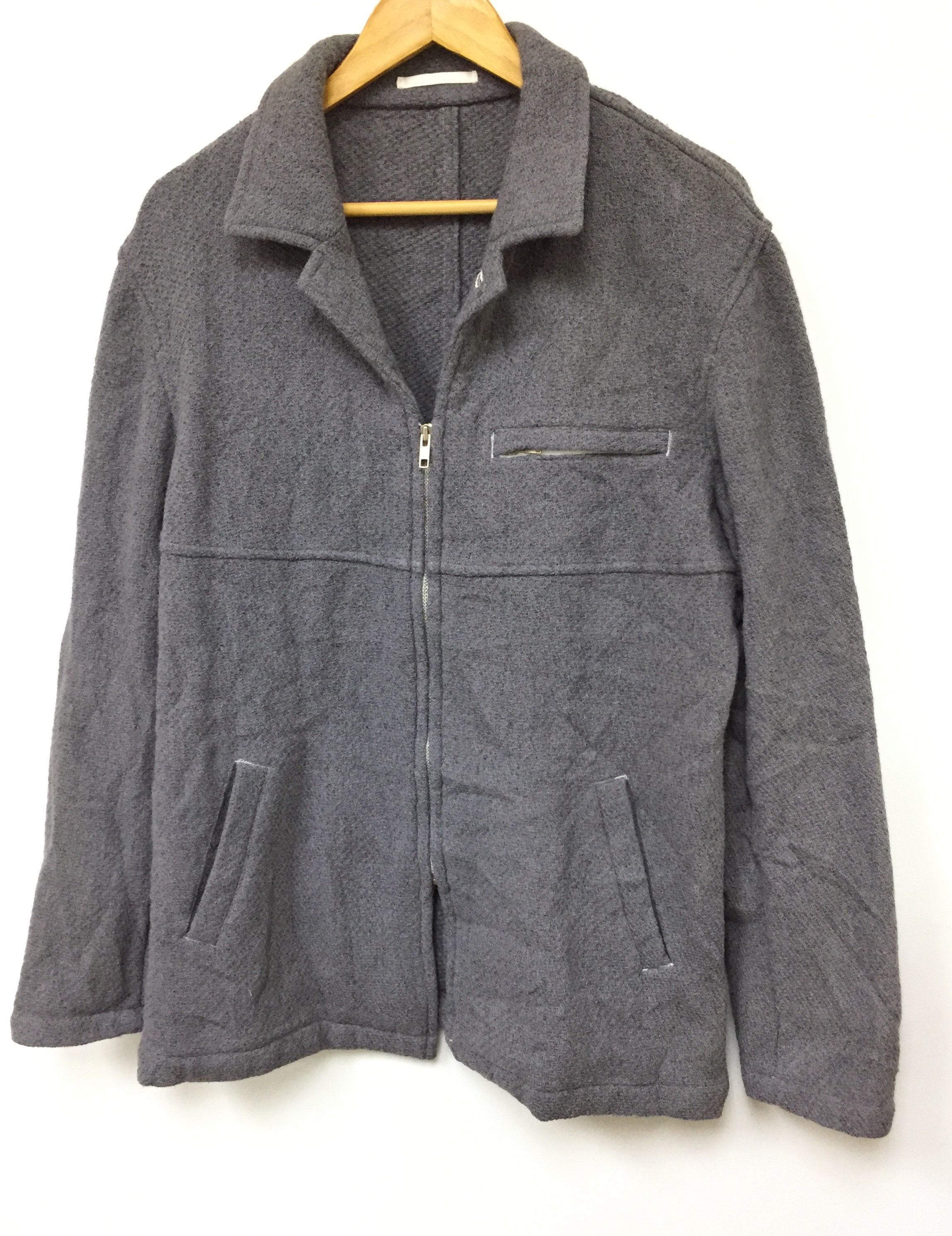 Comme des Garcons Homme AW2000 COMME DES GARCONS wool zipper jacket Size US M / EU 48-50 / 2 - 2 Thumbnail