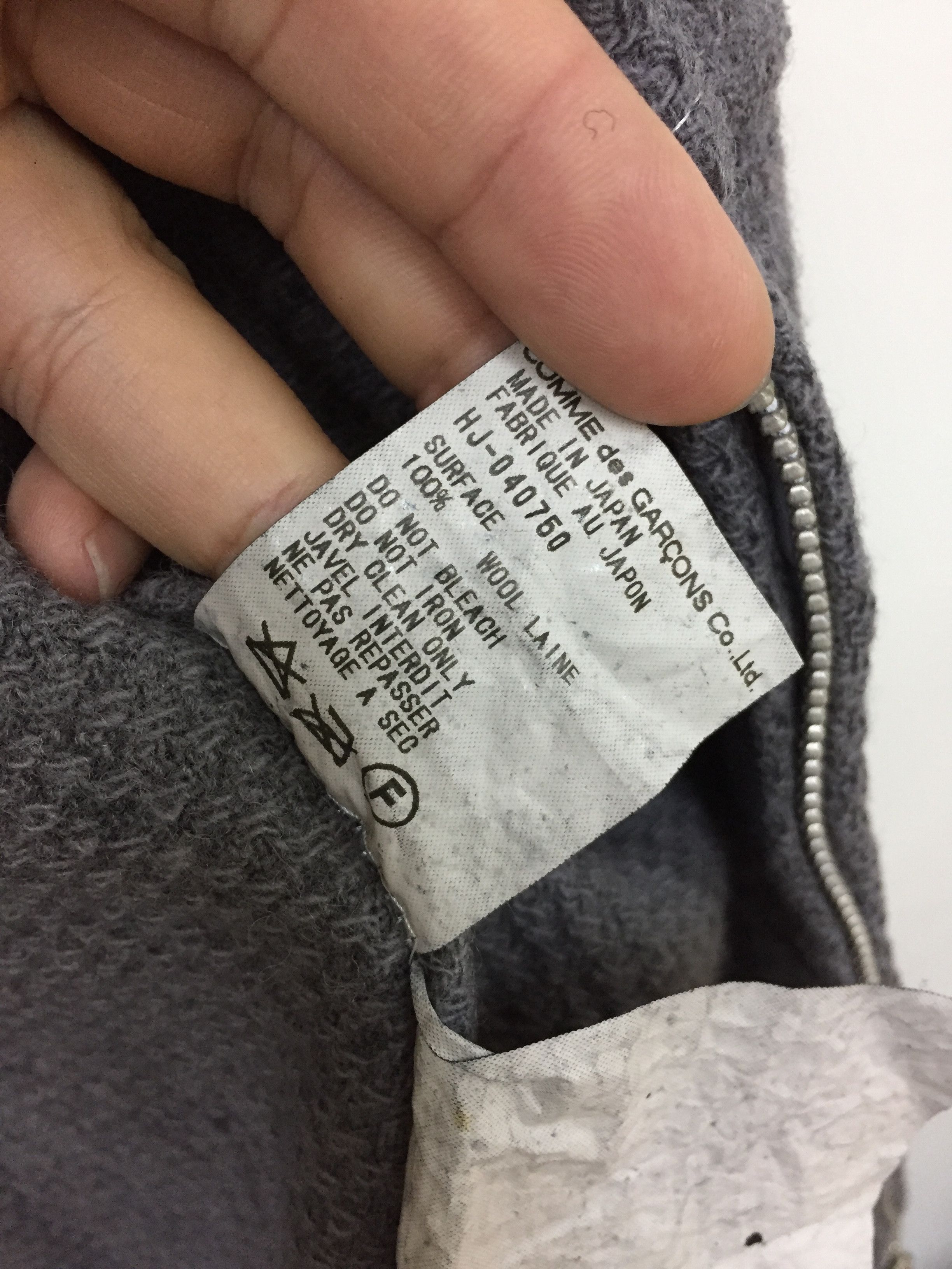 Comme des Garcons Homme AW2000 COMME DES GARCONS wool zipper jacket Size US M / EU 48-50 / 2 - 11 Thumbnail