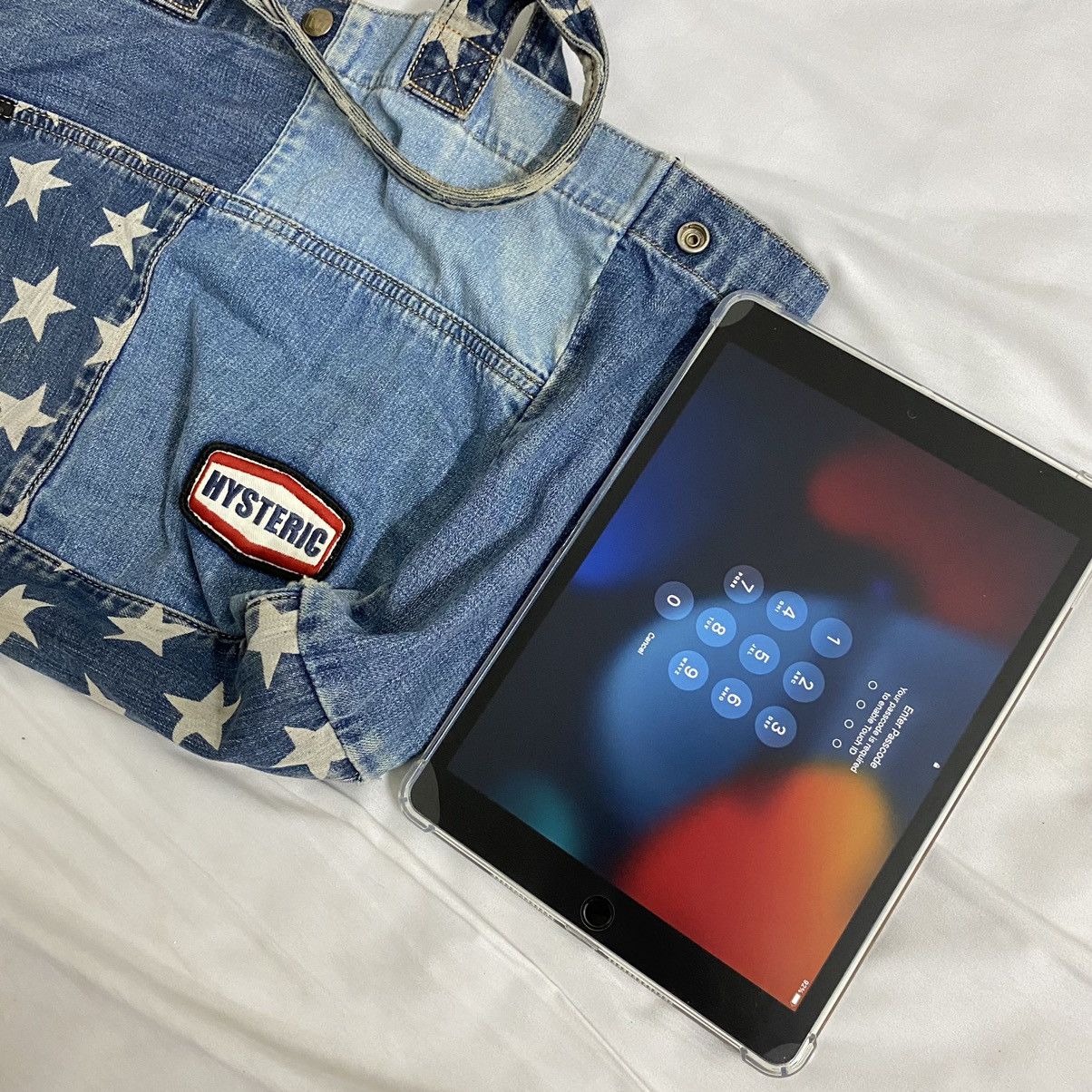 Hysteric Glamour × Japanese Brand Hysteric Glamour Reconstructed Denim Small Tote Bag Size ONE SIZE - 19 Thumbnail