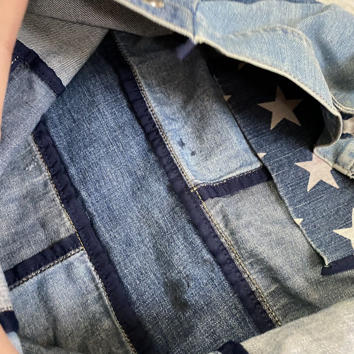 Hysteric Glamour × Japanese Brand Hysteric Glamour Reconstructed Denim Small Tote Bag Size ONE SIZE - 11 Thumbnail