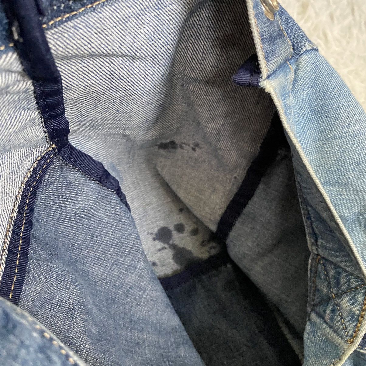 Hysteric Glamour × Japanese Brand Hysteric Glamour Reconstructed Denim Small Tote Bag Size ONE SIZE - 12 Thumbnail