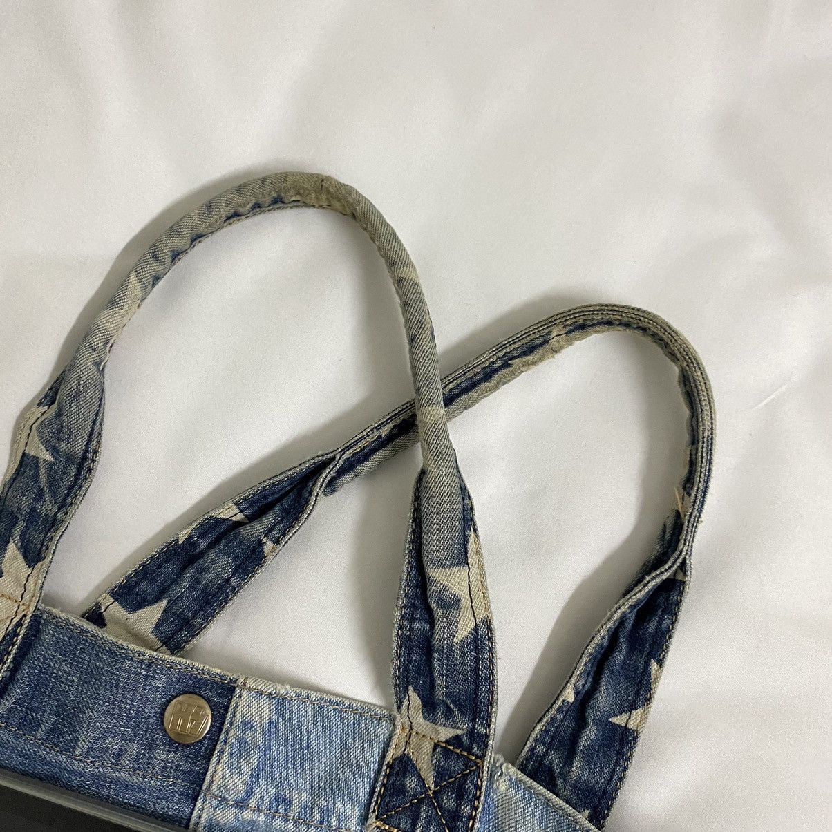 Hysteric Glamour × Japanese Brand Hysteric Glamour Reconstructed Denim Small Tote Bag Size ONE SIZE - 16 Thumbnail