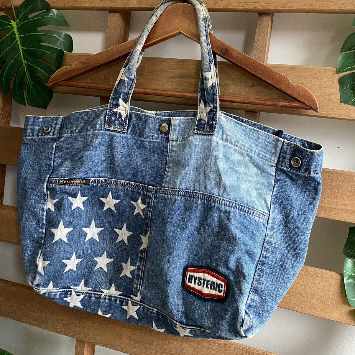 Hysteric Glamour × Japanese Brand Hysteric Glamour Reconstructed Denim Small Tote Bag Size ONE SIZE - 2 Thumbnail
