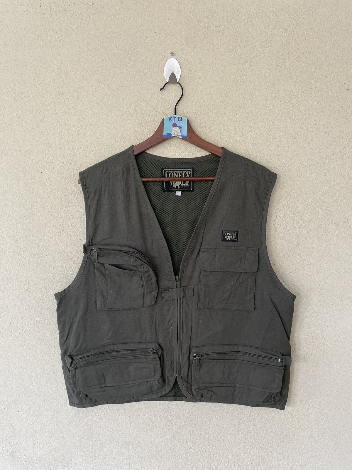 Japanese Brand × LONE WOLF VINTAGE LONELY WOLF HUNTER VEST Size US L / EU 52-54 / 3 - 2 Thumbnail