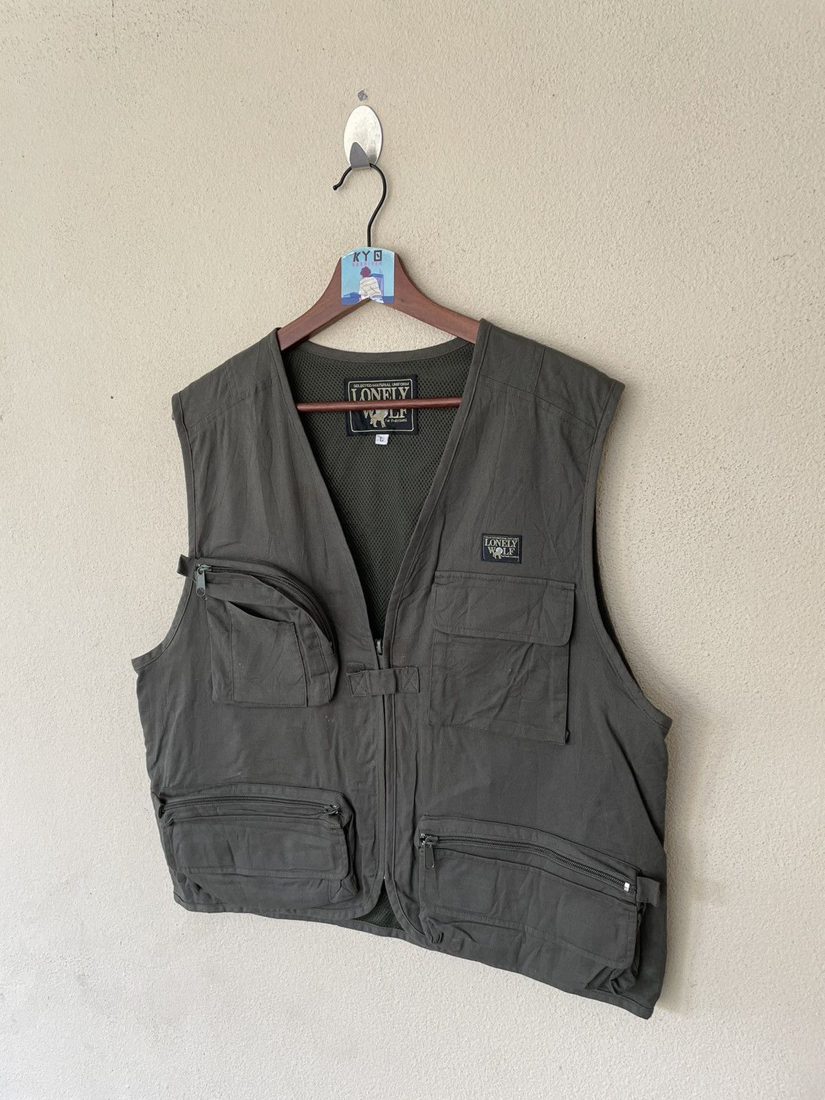 Japanese Brand × LONE WOLF VINTAGE LONELY WOLF HUNTER VEST Size US L / EU 52-54 / 3 - 4 Thumbnail