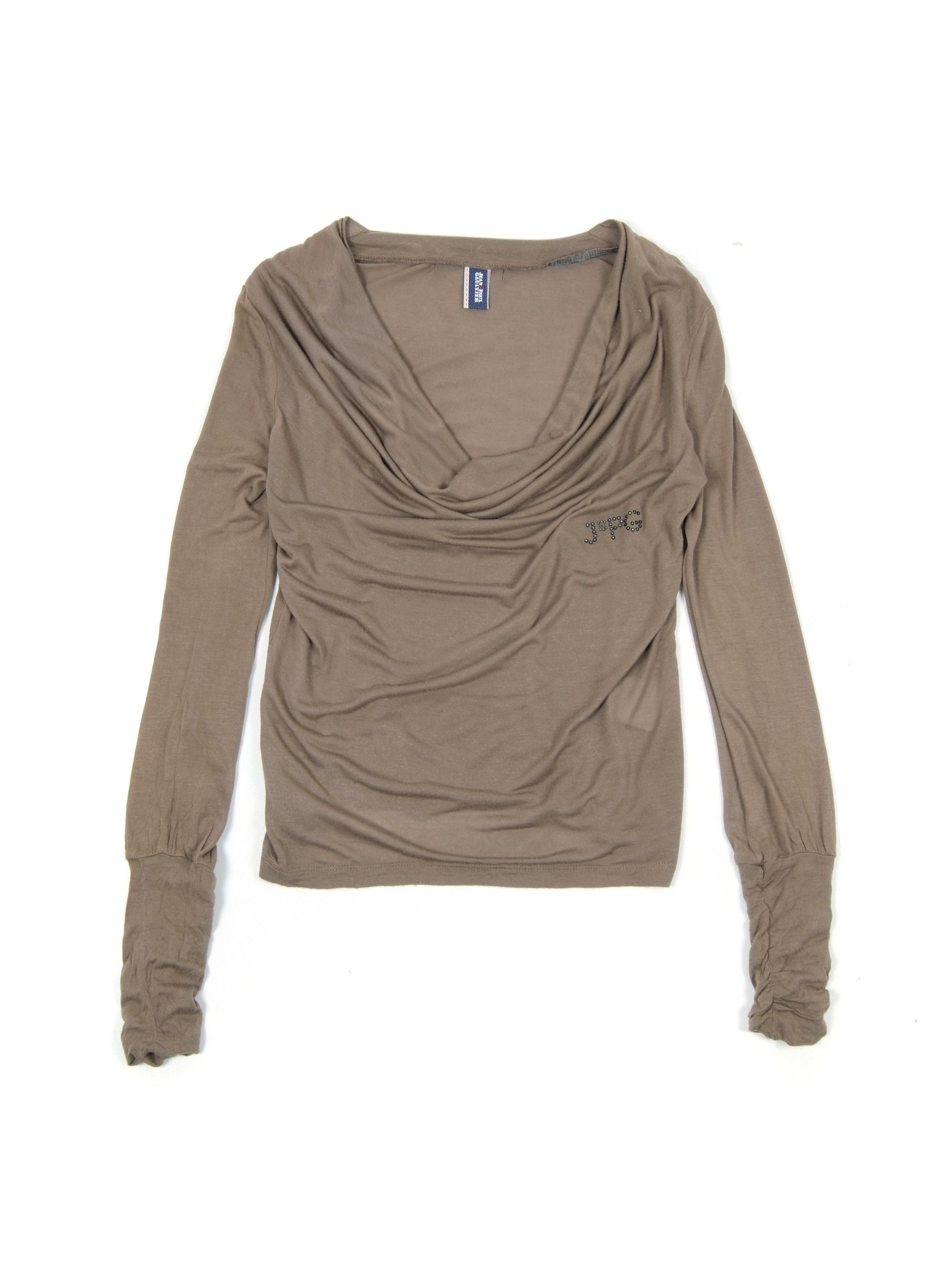 Jean Paul Gaultier × Vintage Vintage y2k Jean Paul Gaultier Logo Viscose Top(XS) Size XS / US 0-2 / IT 36-38 - 2 Thumbnail