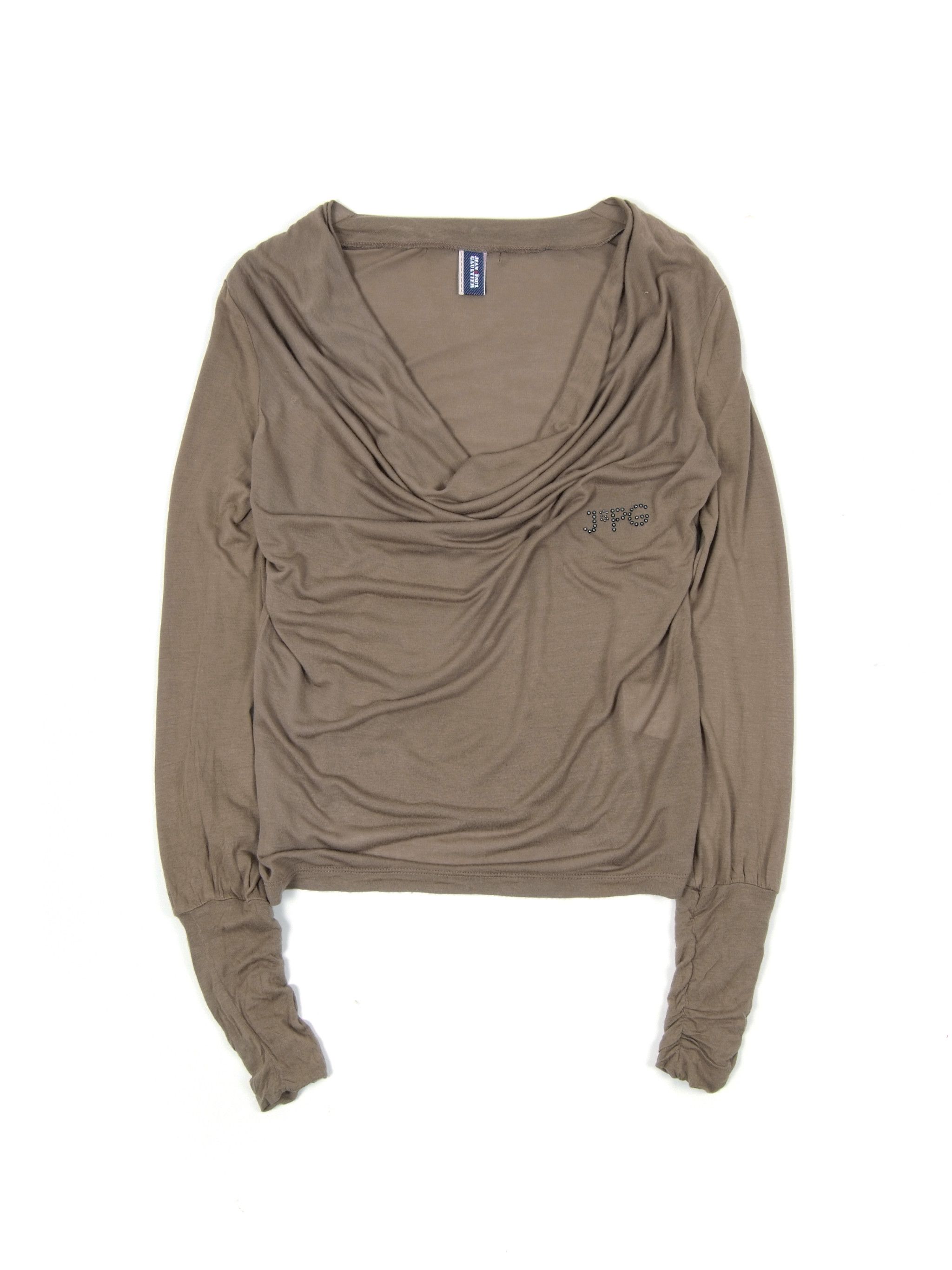 Jean Paul Gaultier × Vintage Vintage y2k Jean Paul Gaultier Logo Viscose Top(XS) Size XS / US 0-2 / IT 36-38 - 1 Thumbnail