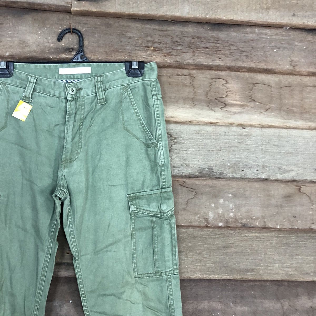 Japanese Brand Shuca Green Multipocket Cargo Pants #3373 Size US 26 / EU 42 - 5 Thumbnail