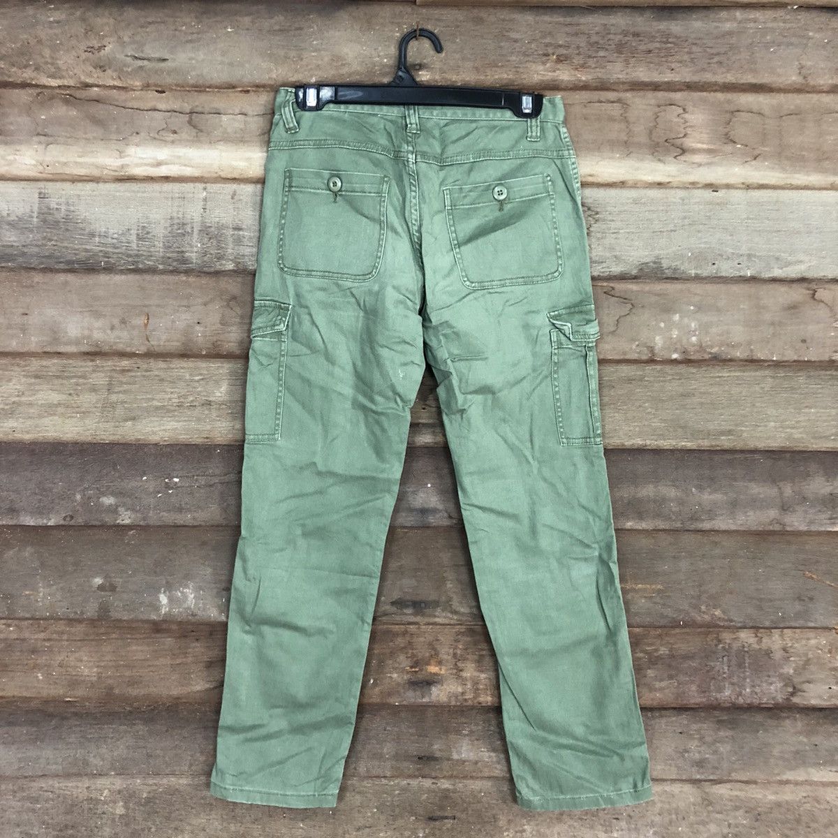 Japanese Brand Shuca Green Multipocket Cargo Pants #3373 Size US 26 / EU 42 - 9 Thumbnail