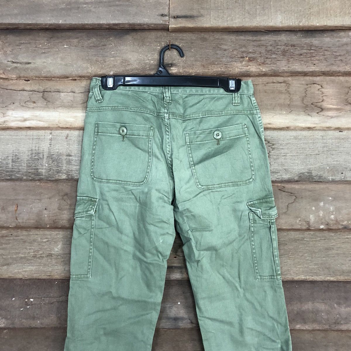 Japanese Brand Shuca Green Multipocket Cargo Pants #3373 Size US 26 / EU 42 - 10 Thumbnail