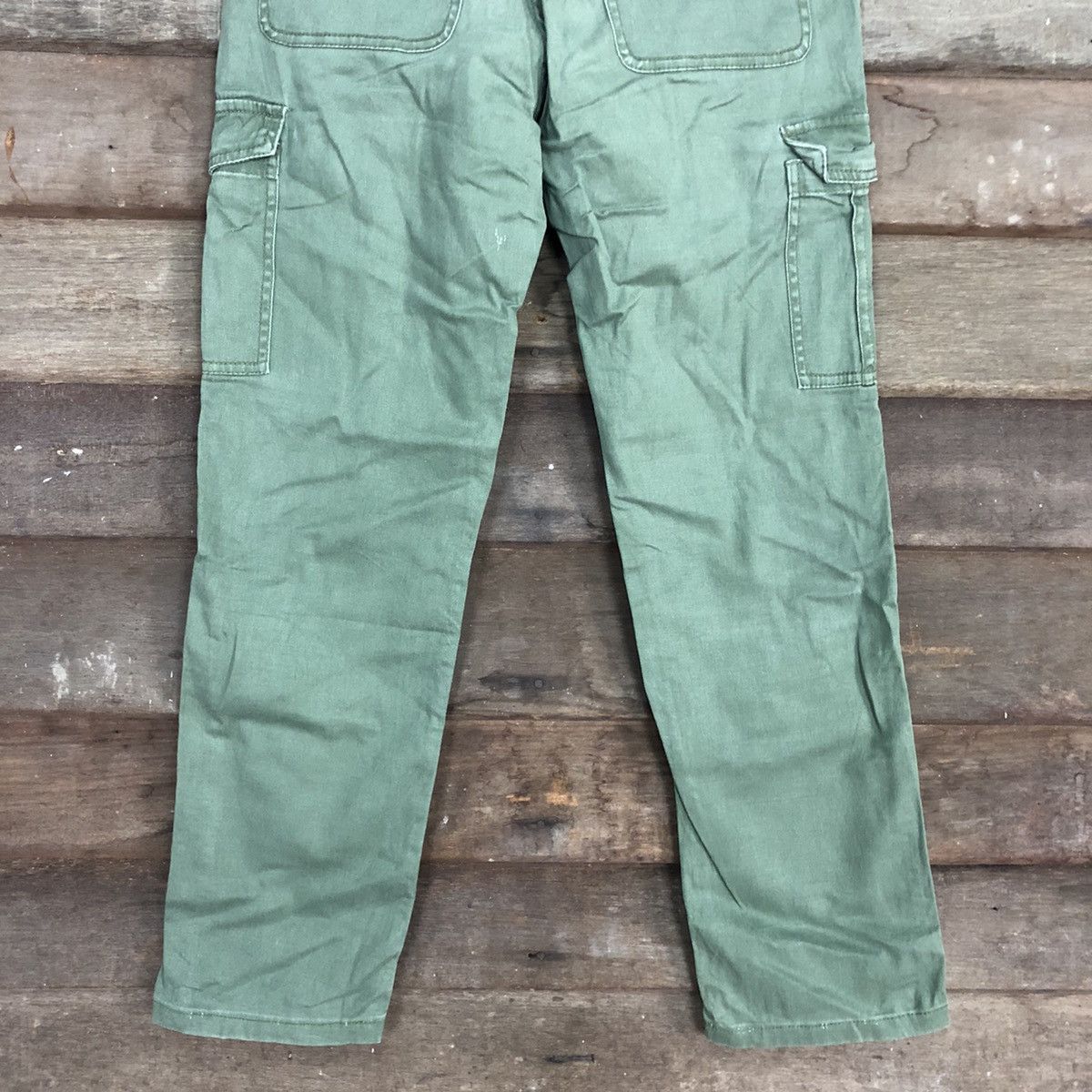 Japanese Brand Shuca Green Multipocket Cargo Pants #3373 Size US 26 / EU 42 - 11 Thumbnail