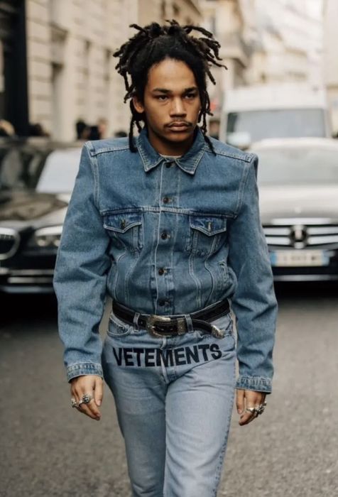 Levi's Vetements X Levi's Front Logo Embroidered Denim Jeans Pants