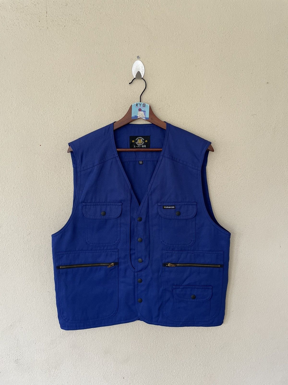 Japanese Brand × Vintage VINTAGE TORAICHI BLUE VEST Size US L / EU 52-54 / 3 - 2 Thumbnail