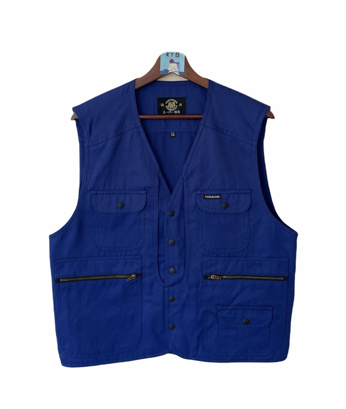 Japanese Brand × Vintage VINTAGE TORAICHI BLUE VEST Size US L / EU 52-54 / 3 - 1 Thumbnail