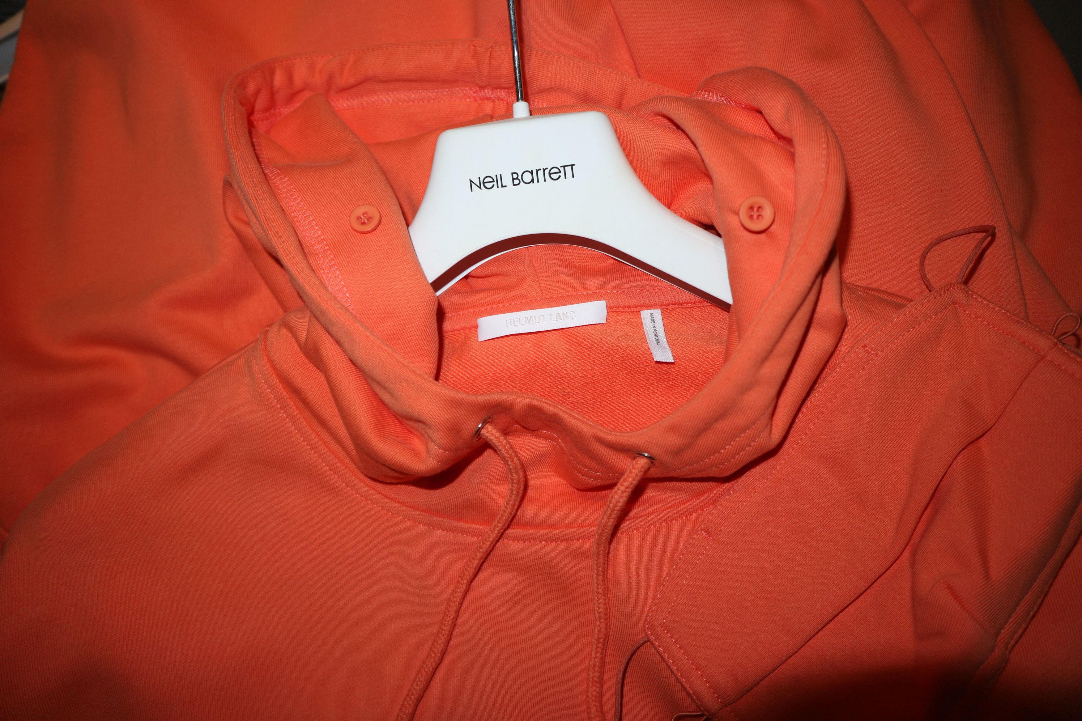 Helmut Lang Brand new Face mask logo print hoodie Size US XL / EU 56 / 4 - 12 Thumbnail