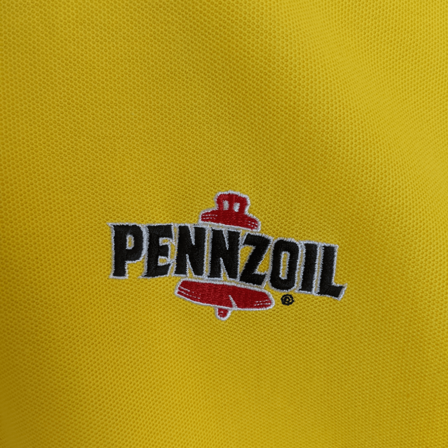 Japanese Brand Vintage 90's PENZOIL Yellow Polo Shirt Size US L / EU 52-54 / 3 - 5 Thumbnail