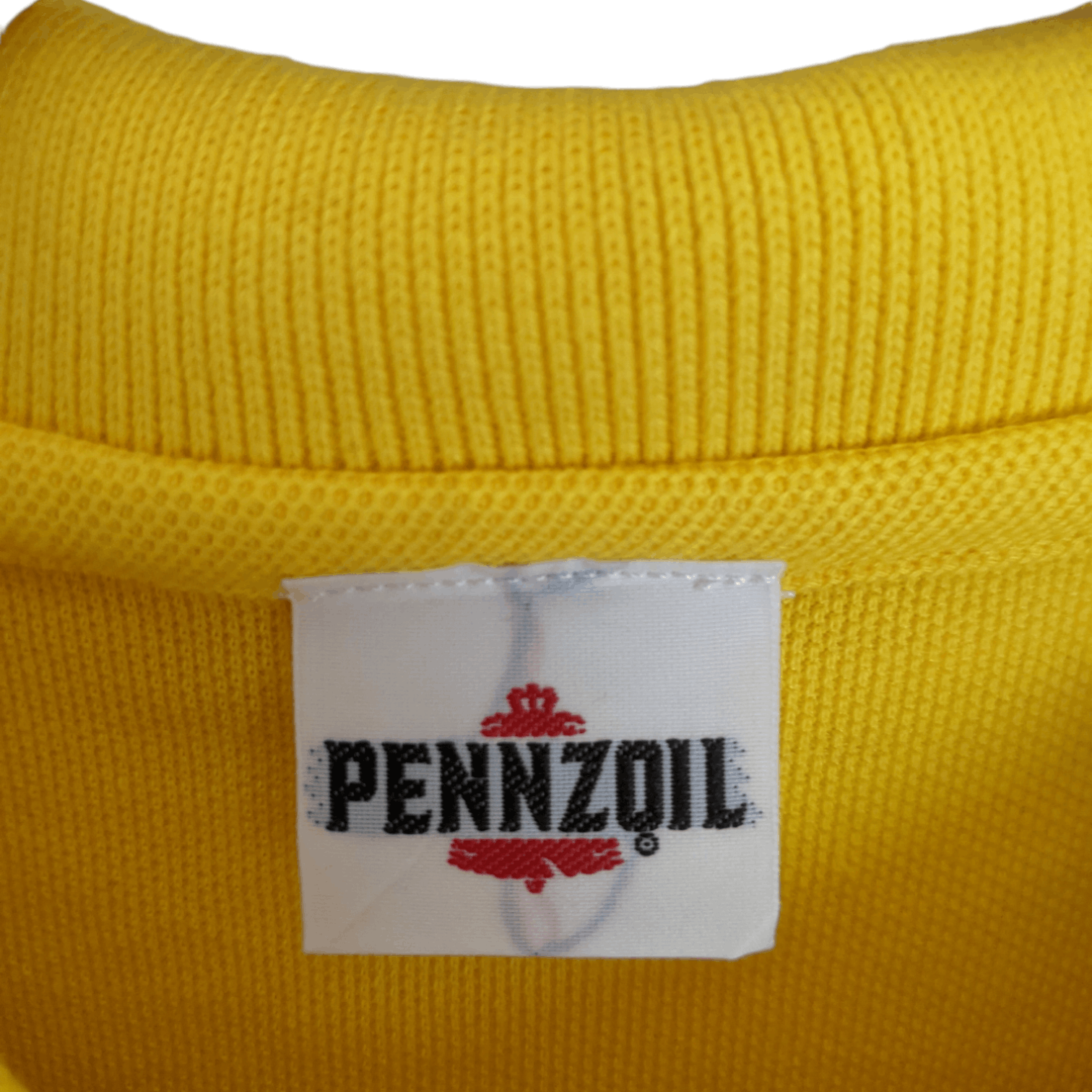 Japanese Brand Vintage 90's PENZOIL Yellow Polo Shirt Size US L / EU 52-54 / 3 - 10 Thumbnail