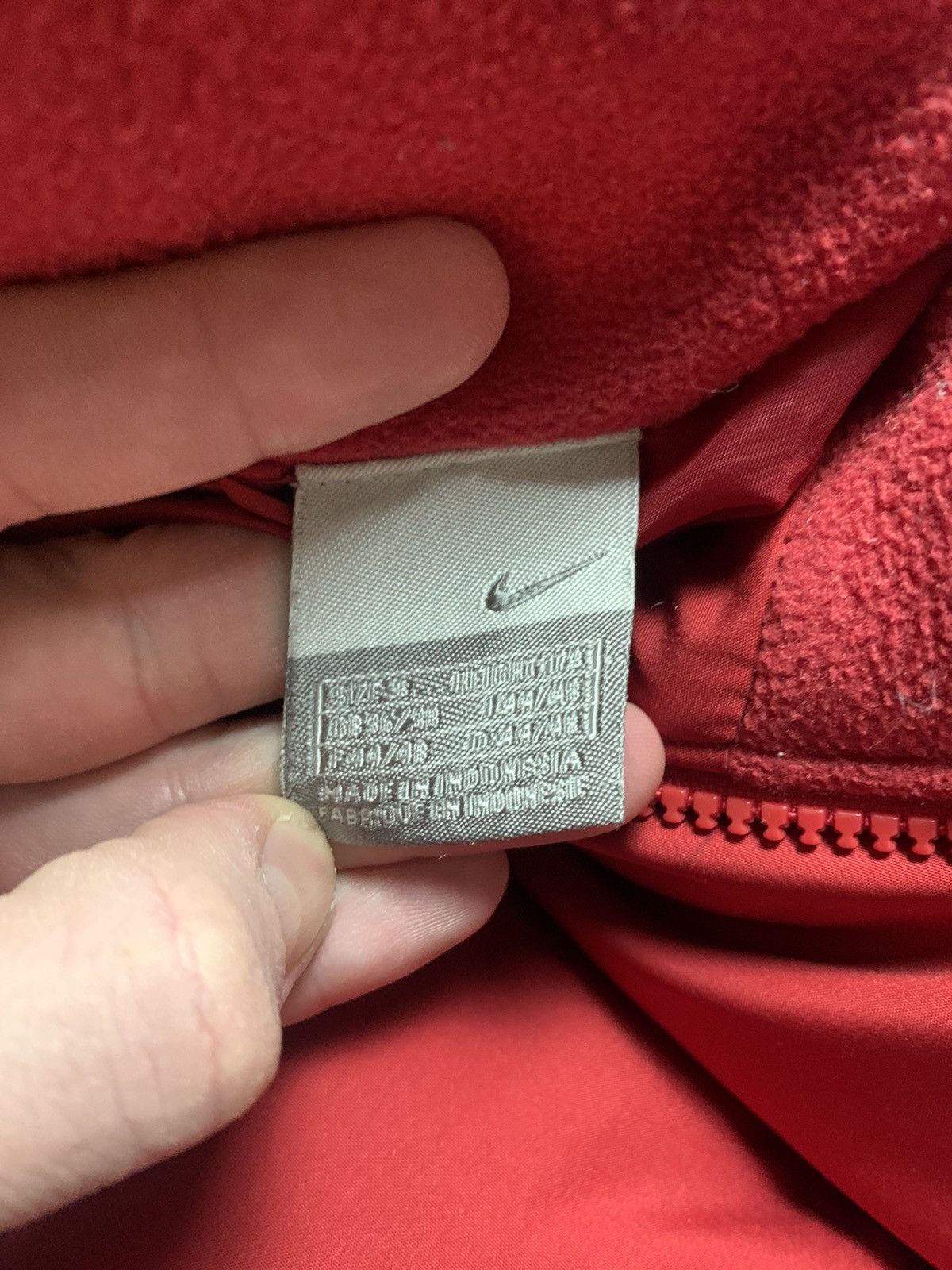 Nike × Vintage Vintage Nike down vest logo drill size S red rare Size US S / EU 44-46 / 1 - 3 Thumbnail