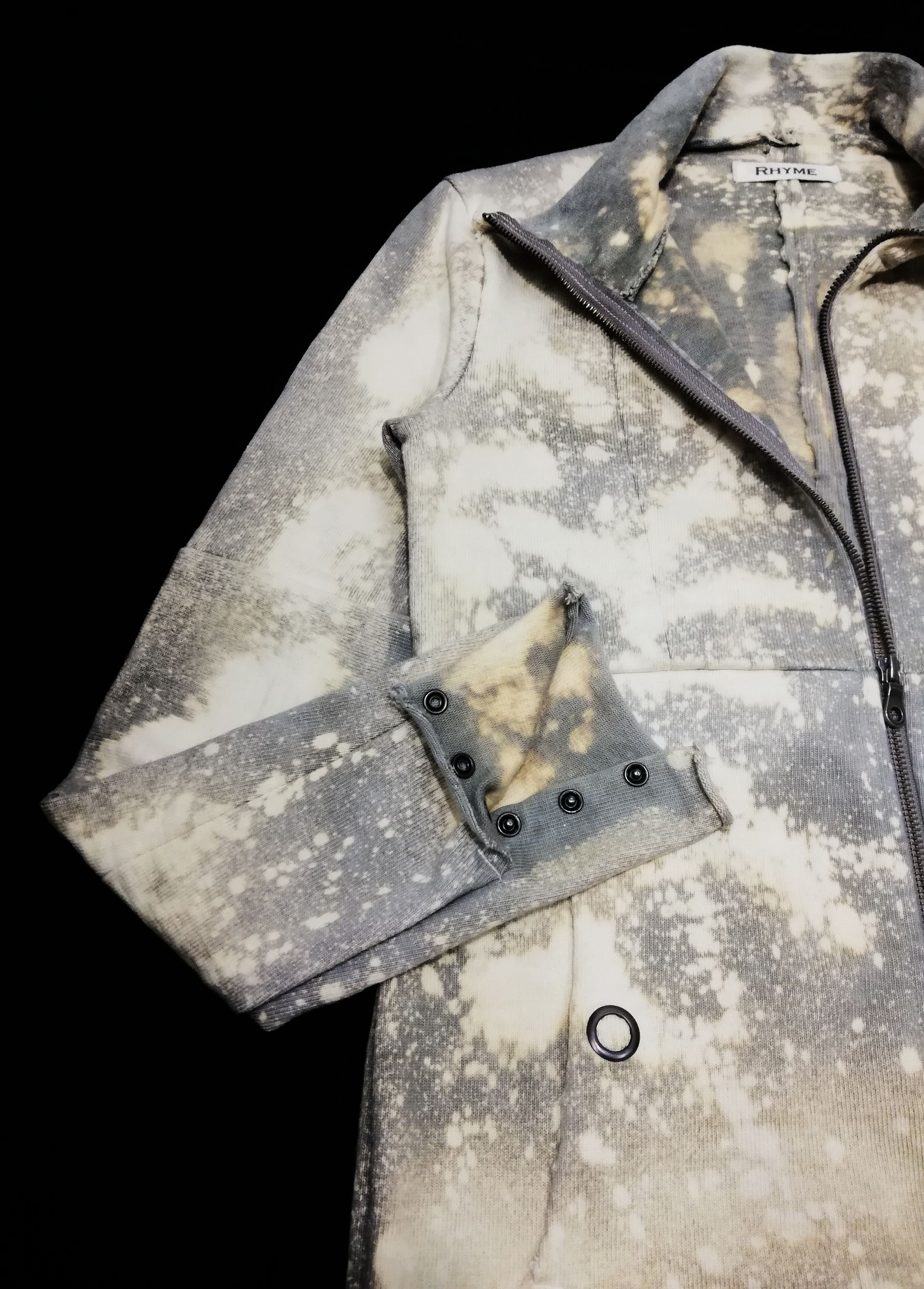 Japanese Brand 🔥Japanese Rhyme Distressed AcidWash Double Zipper Jacket🔥 Size US S / EU 44-46 / 1 - 6 Thumbnail