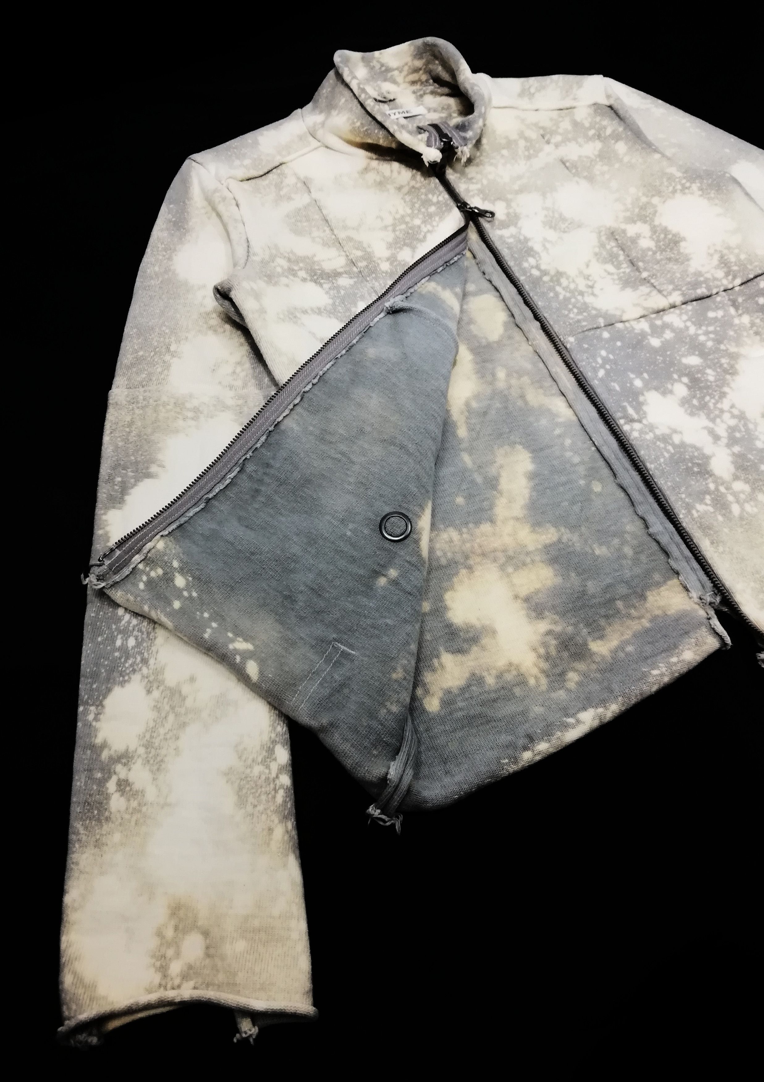 Japanese Brand 🔥Japanese Rhyme Distressed AcidWash Double Zipper Jacket🔥 Size US S / EU 44-46 / 1 - 3 Thumbnail