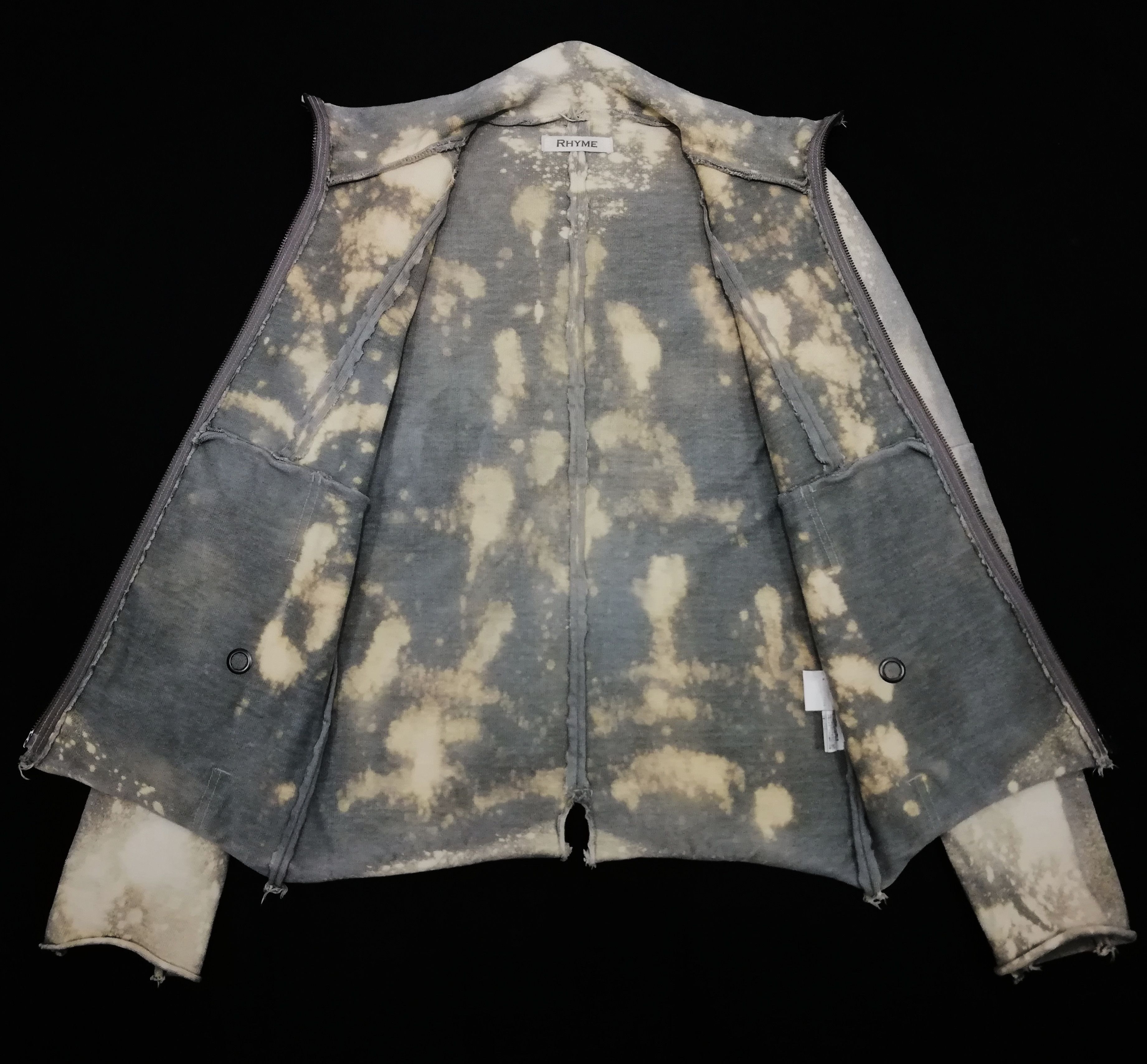 Japanese Brand 🔥Japanese Rhyme Distressed AcidWash Double Zipper Jacket🔥 Size US S / EU 44-46 / 1 - 8 Thumbnail
