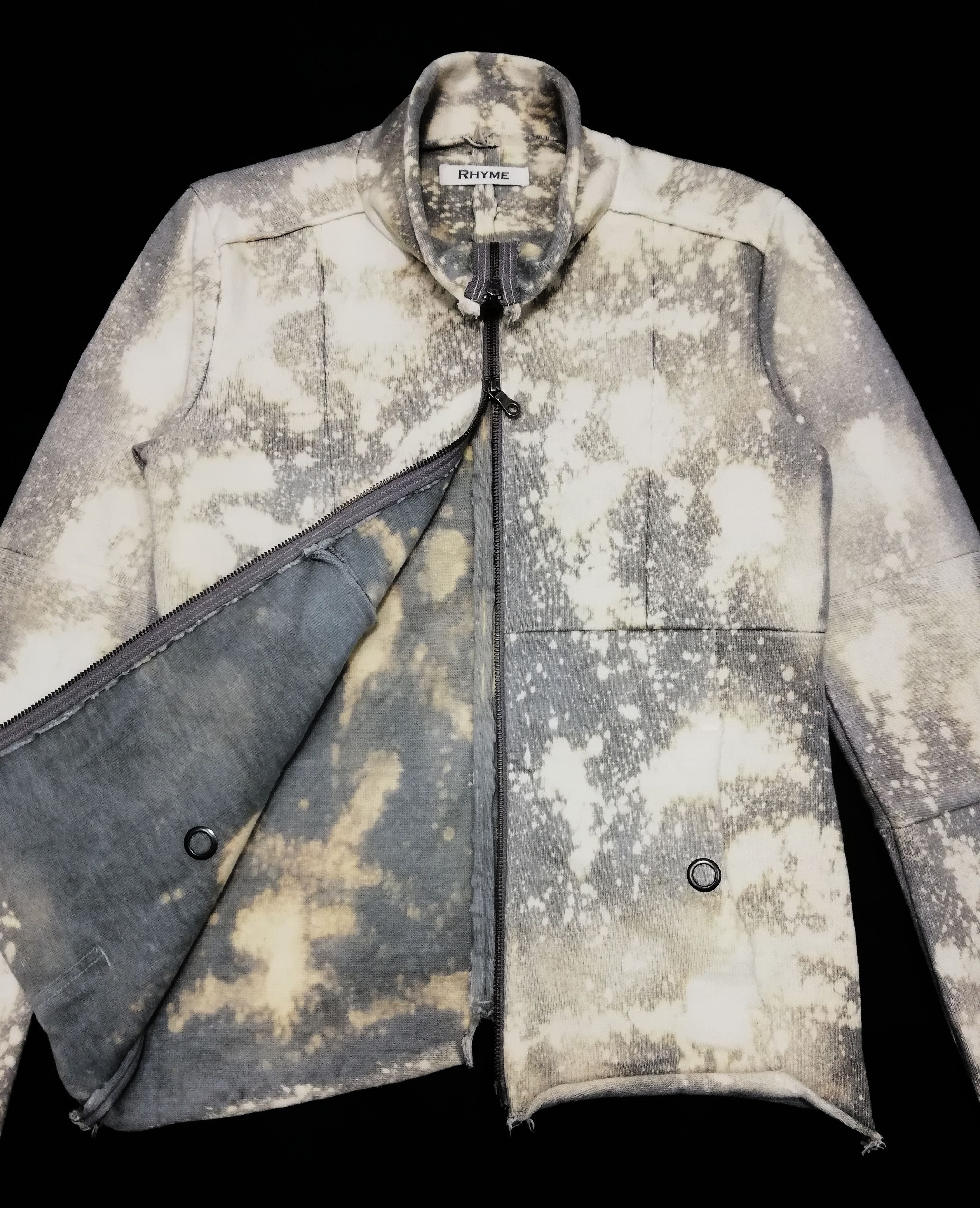 Japanese Brand 🔥Japanese Rhyme Distressed AcidWash Double Zipper Jacket🔥 Size US S / EU 44-46 / 1 - 2 Thumbnail