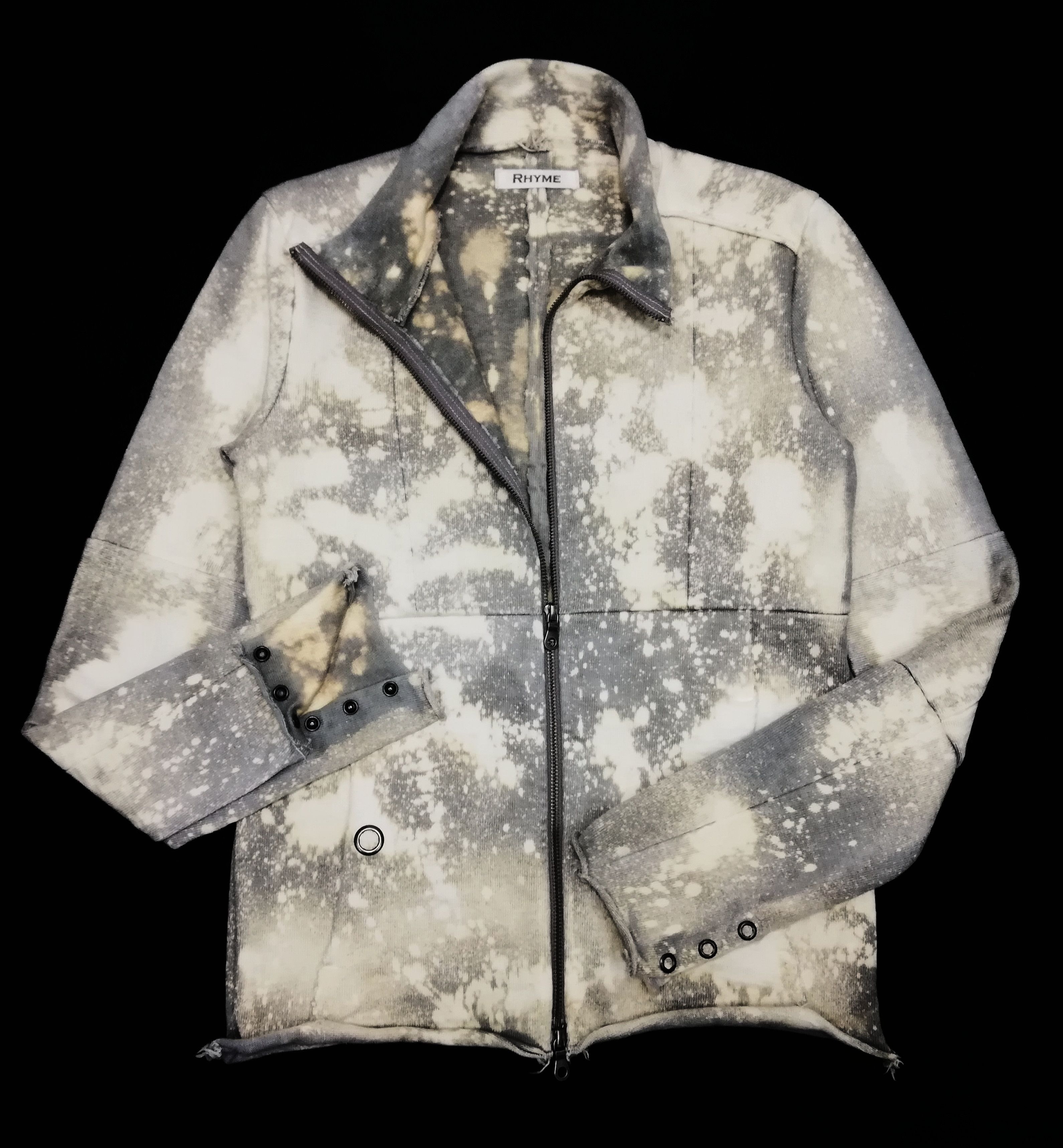 Japanese Brand 🔥Japanese Rhyme Distressed AcidWash Double Zipper Jacket🔥 Size US S / EU 44-46 / 1 - 5 Thumbnail