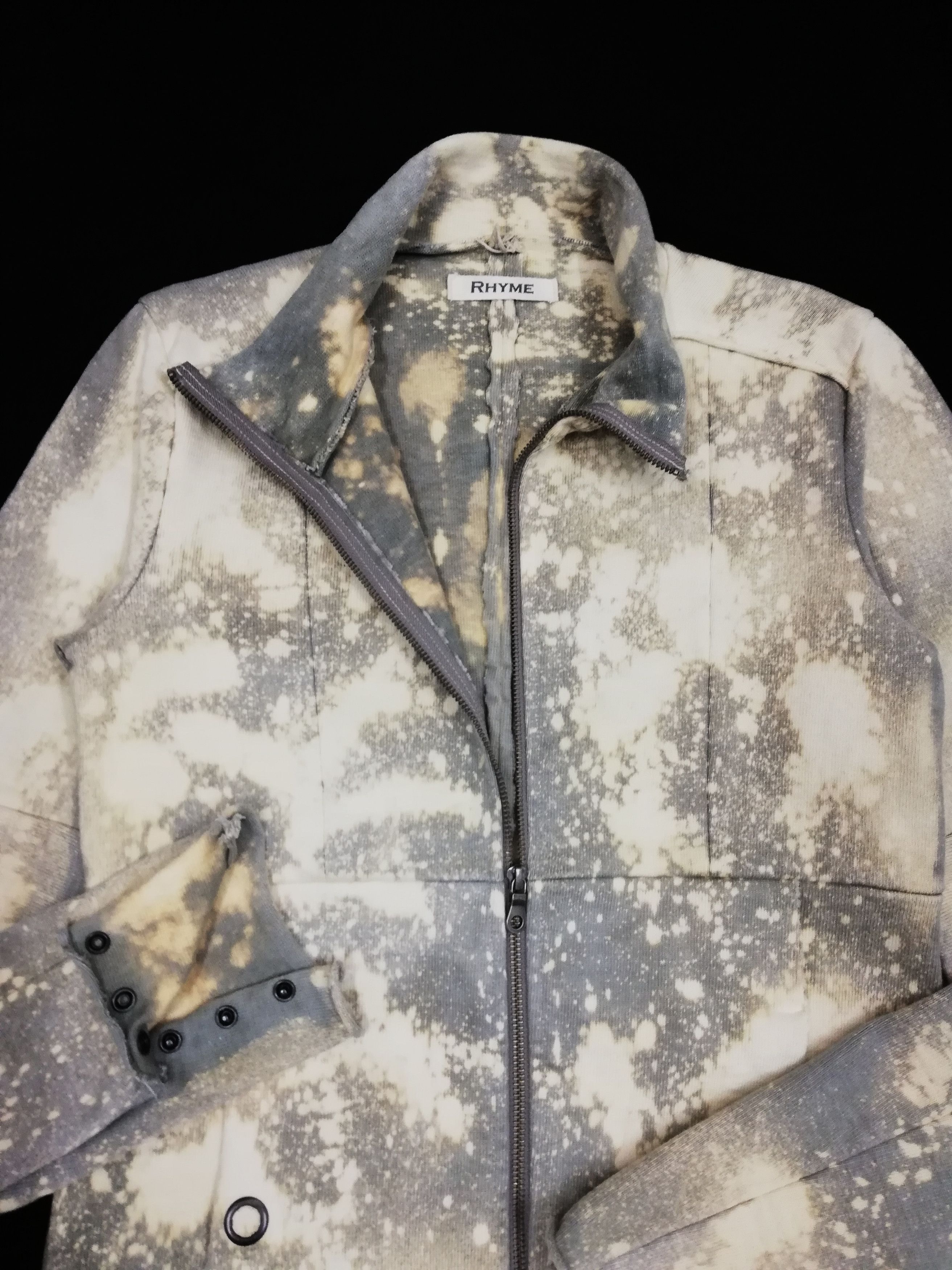 Japanese Brand 🔥Japanese Rhyme Distressed AcidWash Double Zipper Jacket🔥 Size US S / EU 44-46 / 1 - 7 Thumbnail
