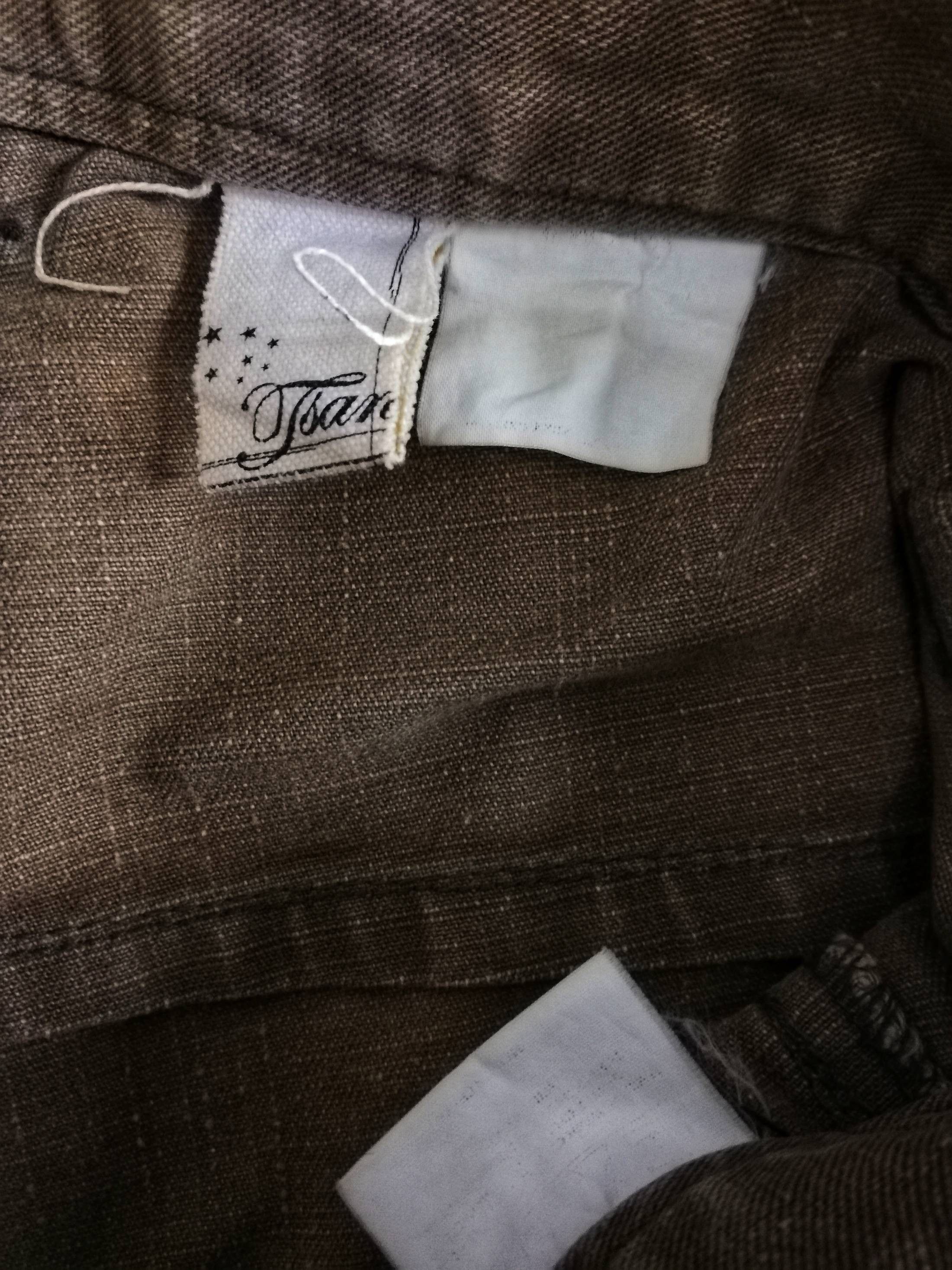Designer × Japanese Brand 🔥Jsan Beige Distressed Jeans👖 Japanese Designer Cotton🔥 Size US 33 - 11 Thumbnail