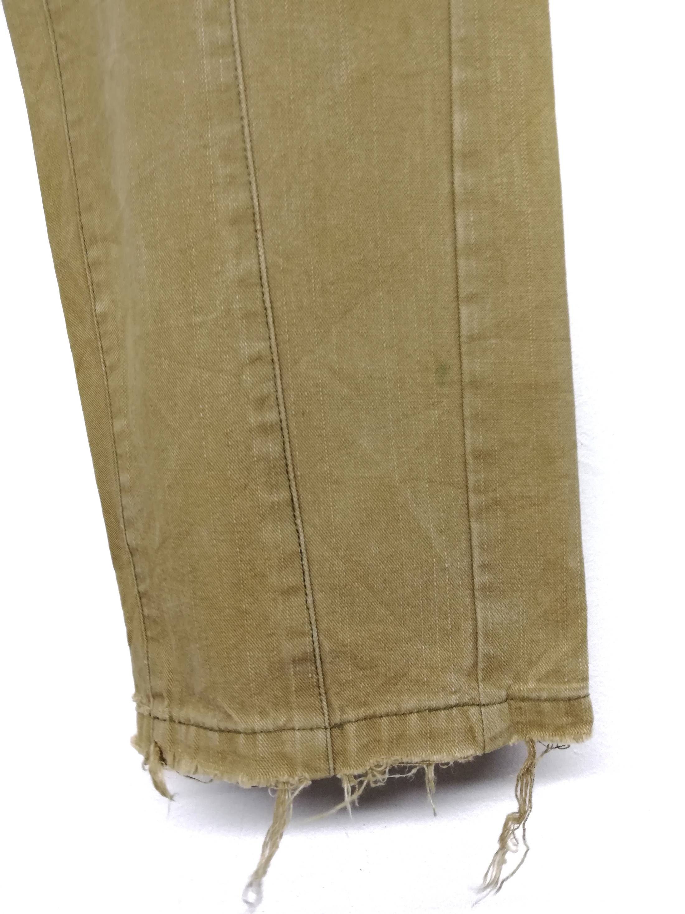 Designer × Japanese Brand 🔥Jsan Beige Distressed Jeans👖 Japanese Designer Cotton🔥 Size US 33 - 7 Thumbnail