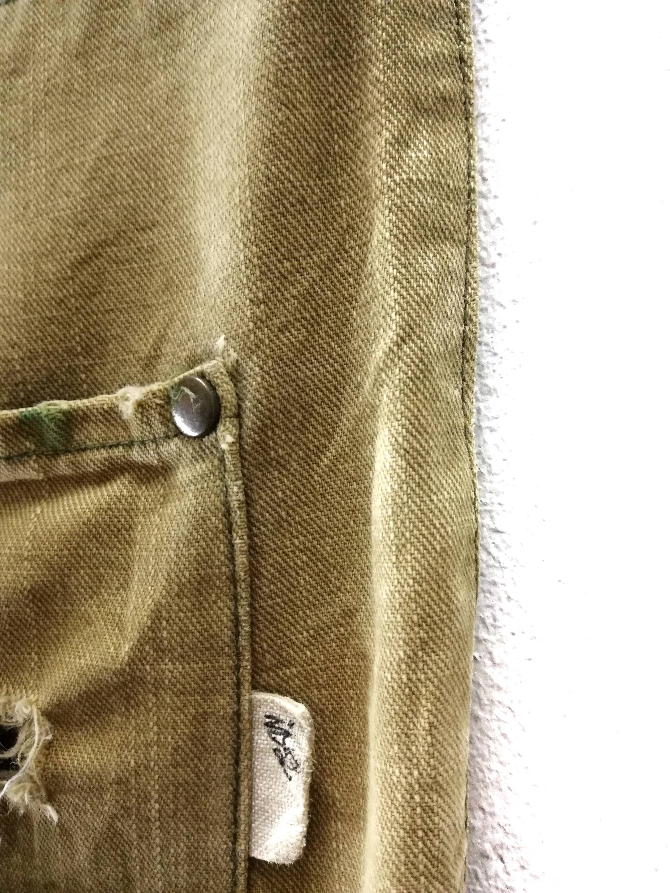 Designer × Japanese Brand 🔥Jsan Beige Distressed Jeans👖 Japanese Designer Cotton🔥 Size US 33 - 13 Thumbnail