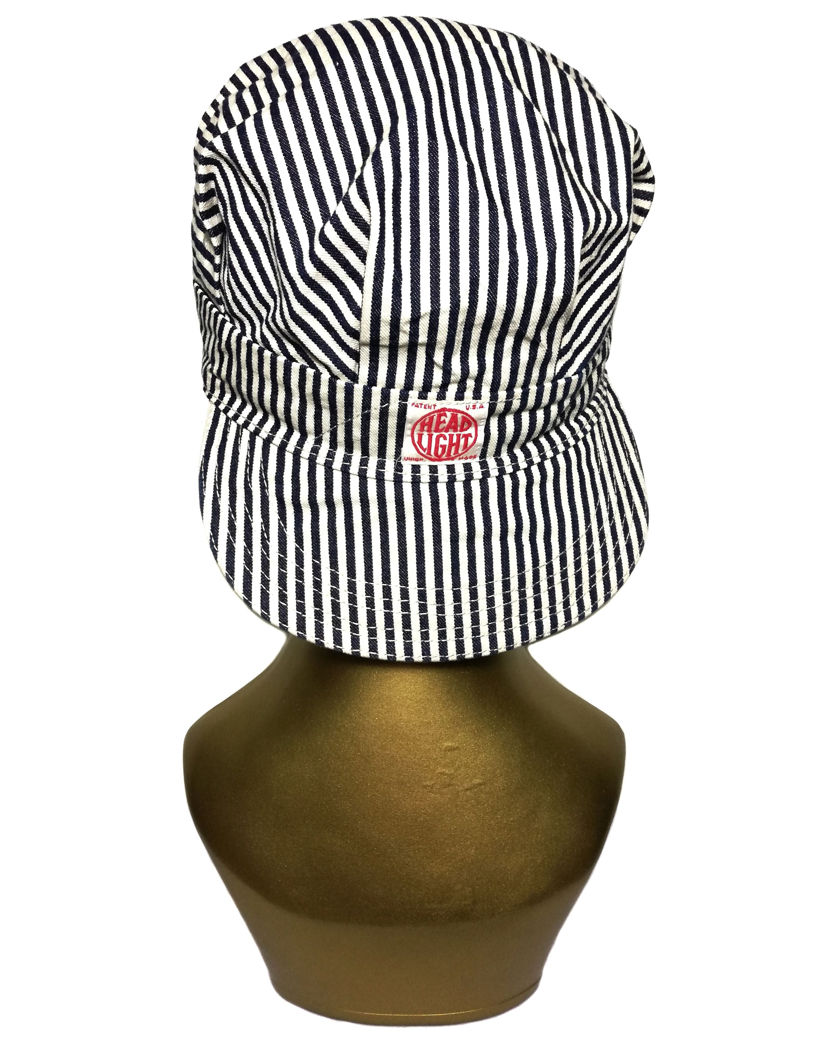 Handmade × Toyo Enterprises 🔥20's/30's Style Hickory Worker Railway Striped Denim Cap Size ONE SIZE - 1 Thumbnail