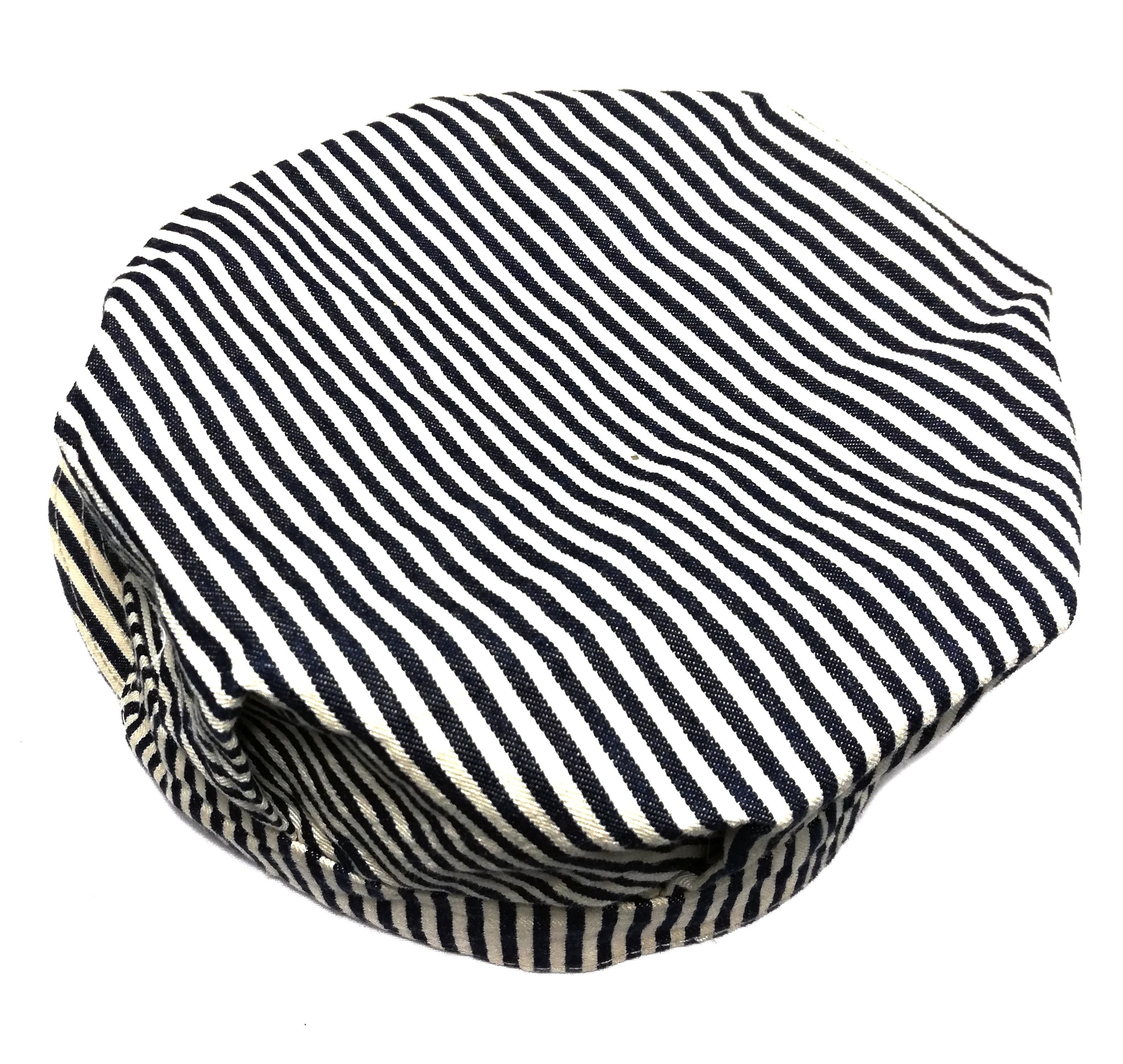 Handmade × Toyo Enterprises 🔥20's/30's Style Hickory Worker Railway Striped Denim Cap Size ONE SIZE - 14 Thumbnail