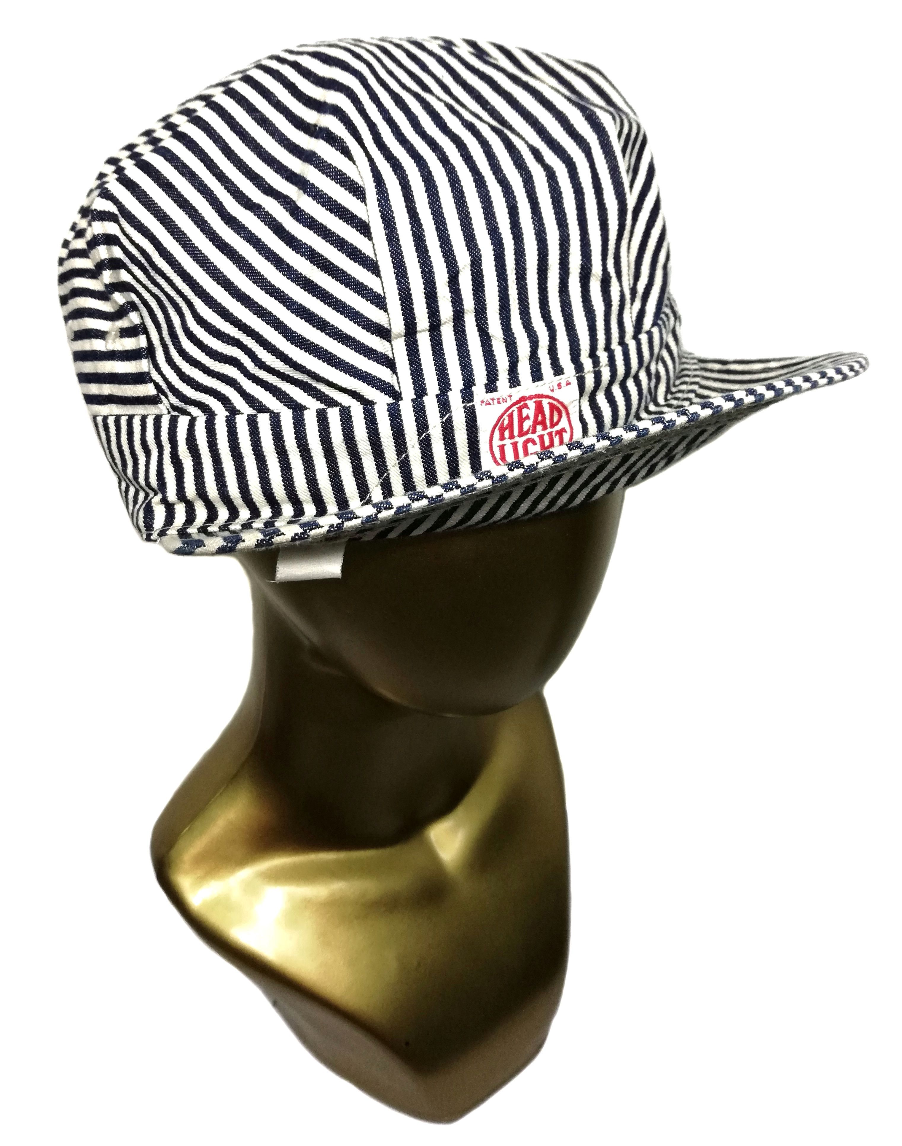 Handmade × Toyo Enterprises 🔥20's/30's Style Hickory Worker Railway Striped Denim Cap Size ONE SIZE - 10 Thumbnail