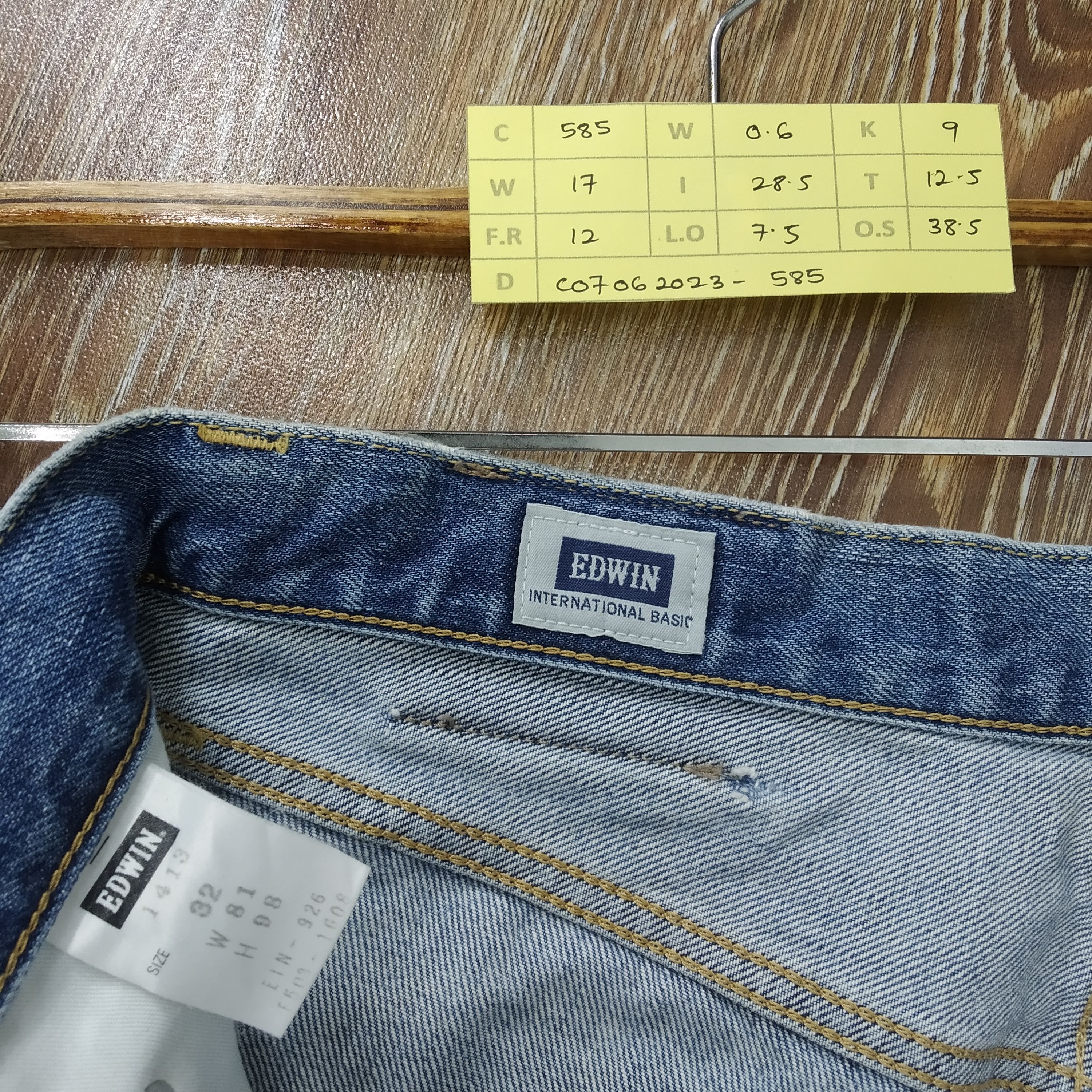 Edwin Vintage 90s Edwin Japan Faded Blue Jeans Edwin Denim Jeans Size US 34 / EU 50 - 14 Thumbnail