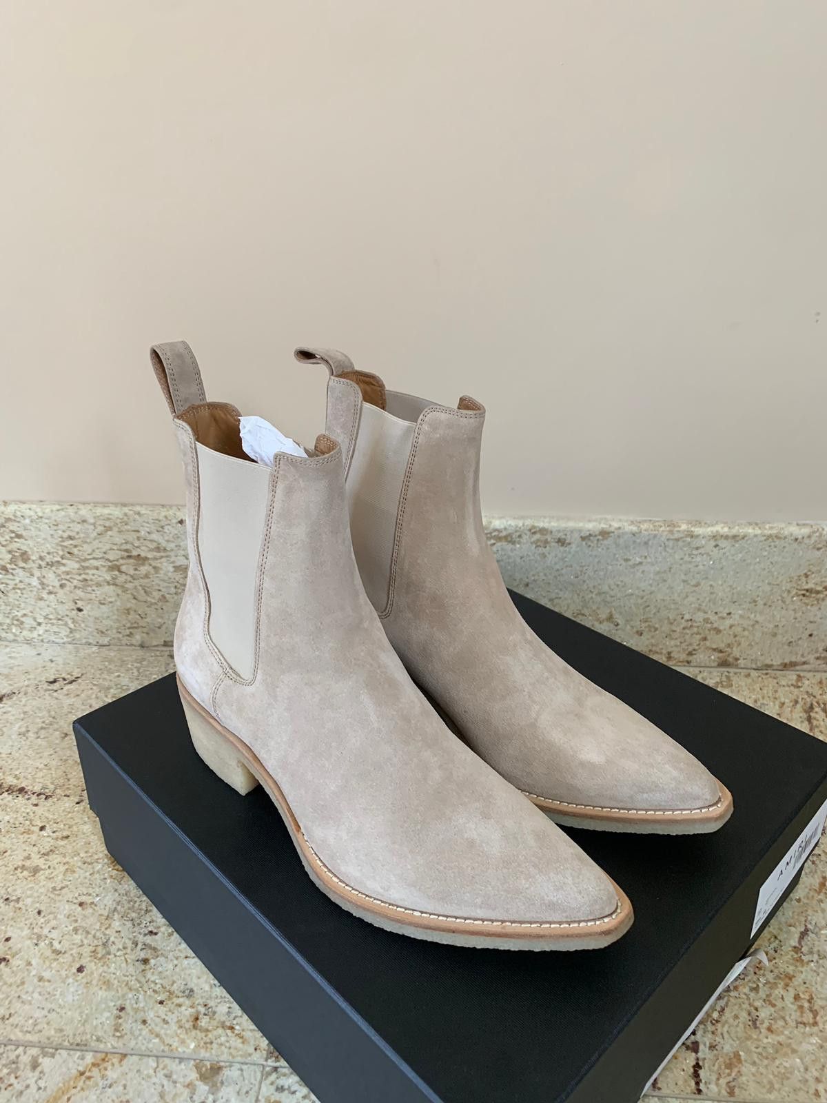 Amiri Suede Crepe Sole Boots in Tan Size US 7.5 / EU 40-41 - 4 Thumbnail