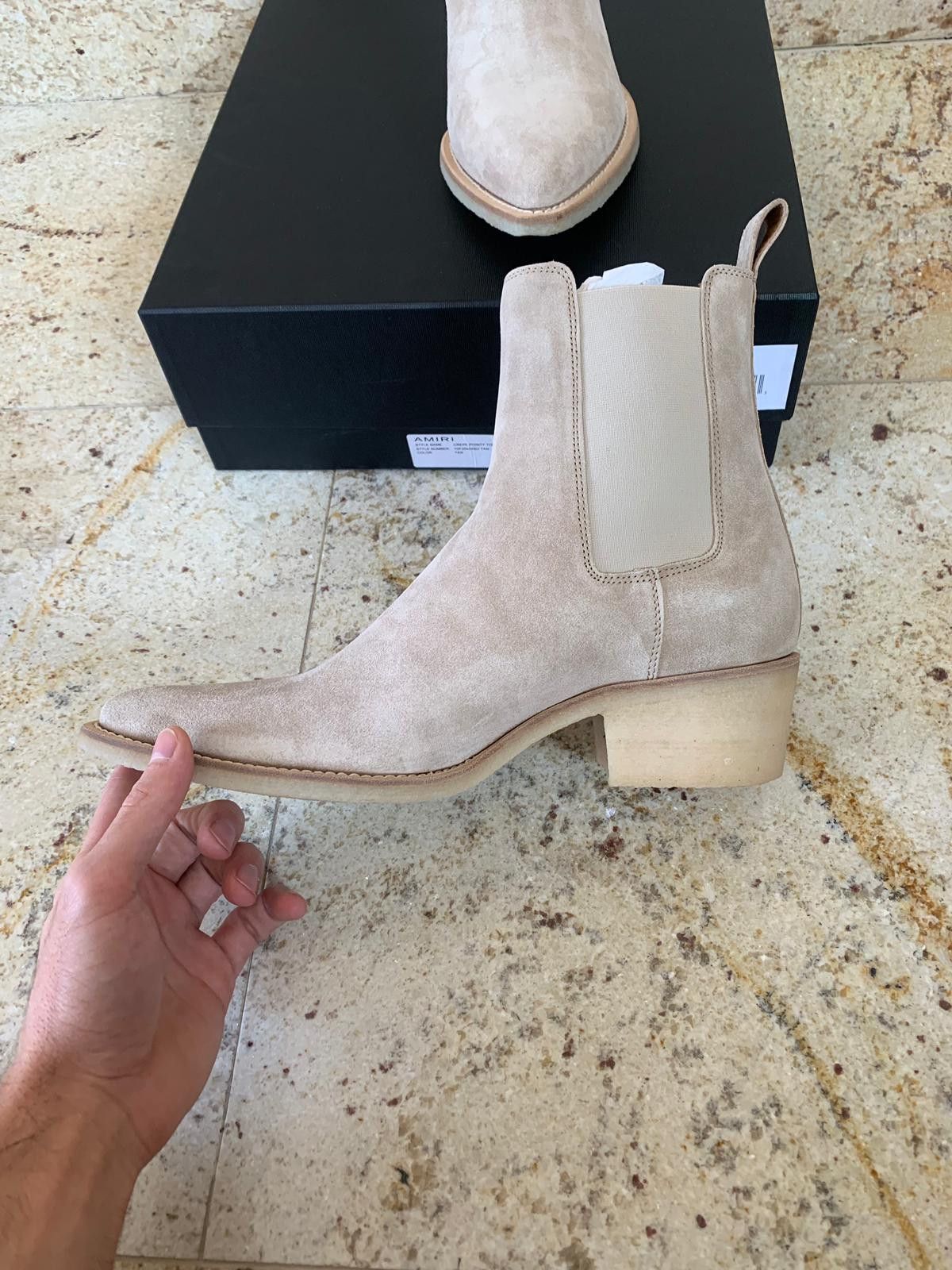 Amiri Suede Crepe Sole Boots in Tan Size US 7.5 / EU 40-41 - 13 Thumbnail