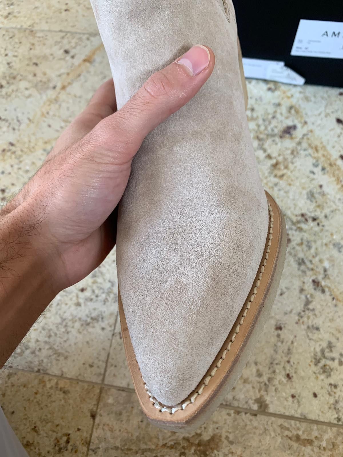 Amiri Suede Crepe Sole Boots in Tan Size US 7.5 / EU 40-41 - 8 Thumbnail