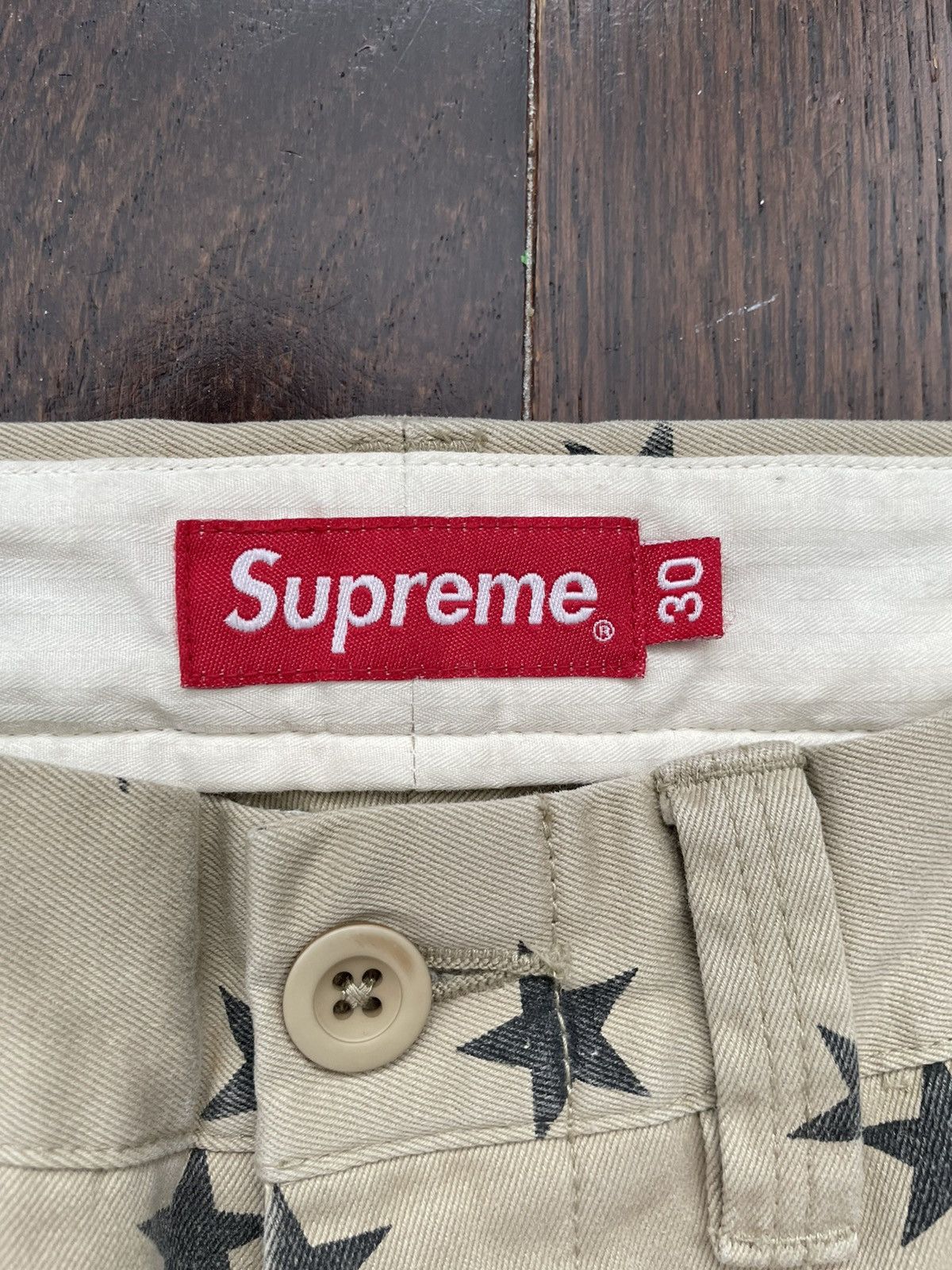 Supreme Supreme Chino Work Pants Stars Beige Size US 30 / EU 46 - 3 Thumbnail