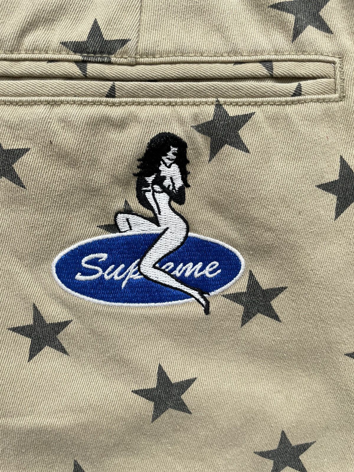 Supreme Supreme Chino Work Pants Stars Beige Size US 30 / EU 46 - 4 Thumbnail