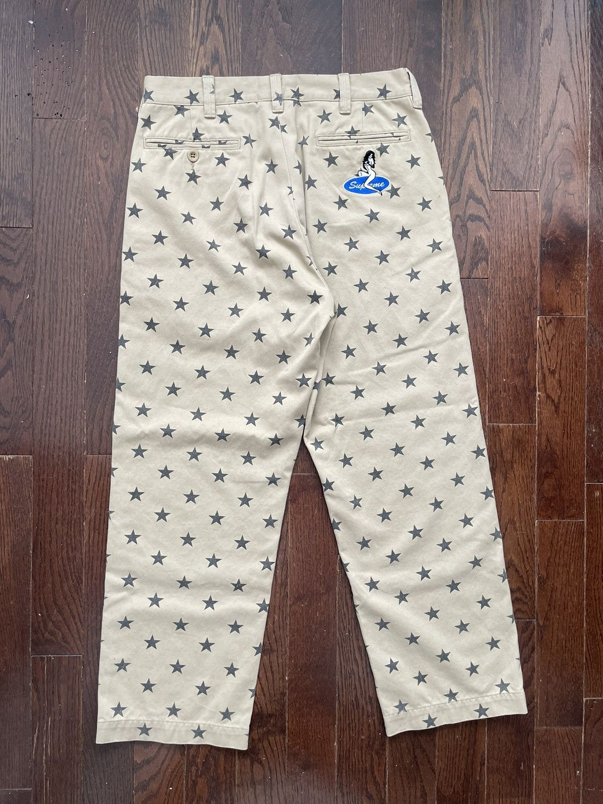 Supreme Supreme Chino Work Pants Stars Beige Size US 30 / EU 46 - 2 Thumbnail