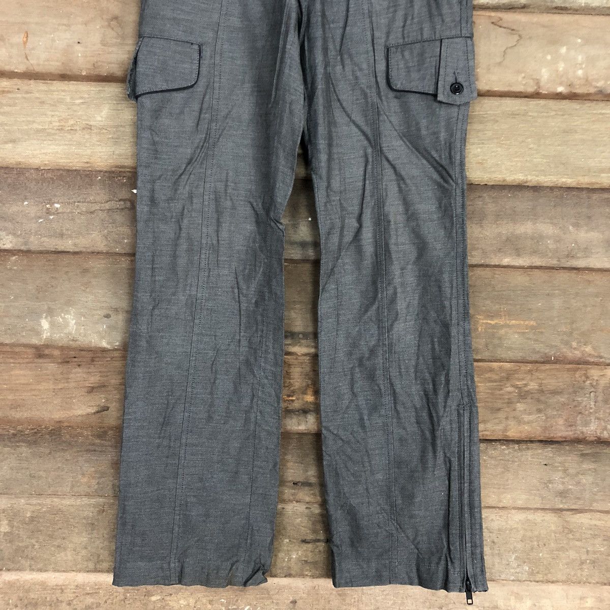 Japanese Brand High Street Grey Multipocket Cargo Pants #3325 Size US 29 - 3 Thumbnail