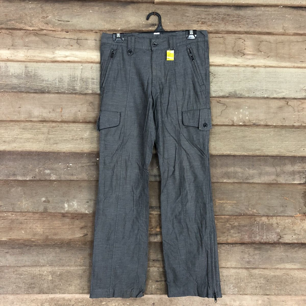 Japanese Brand High Street Grey Multipocket Cargo Pants #3325 Size US 29 - 1 Thumbnail