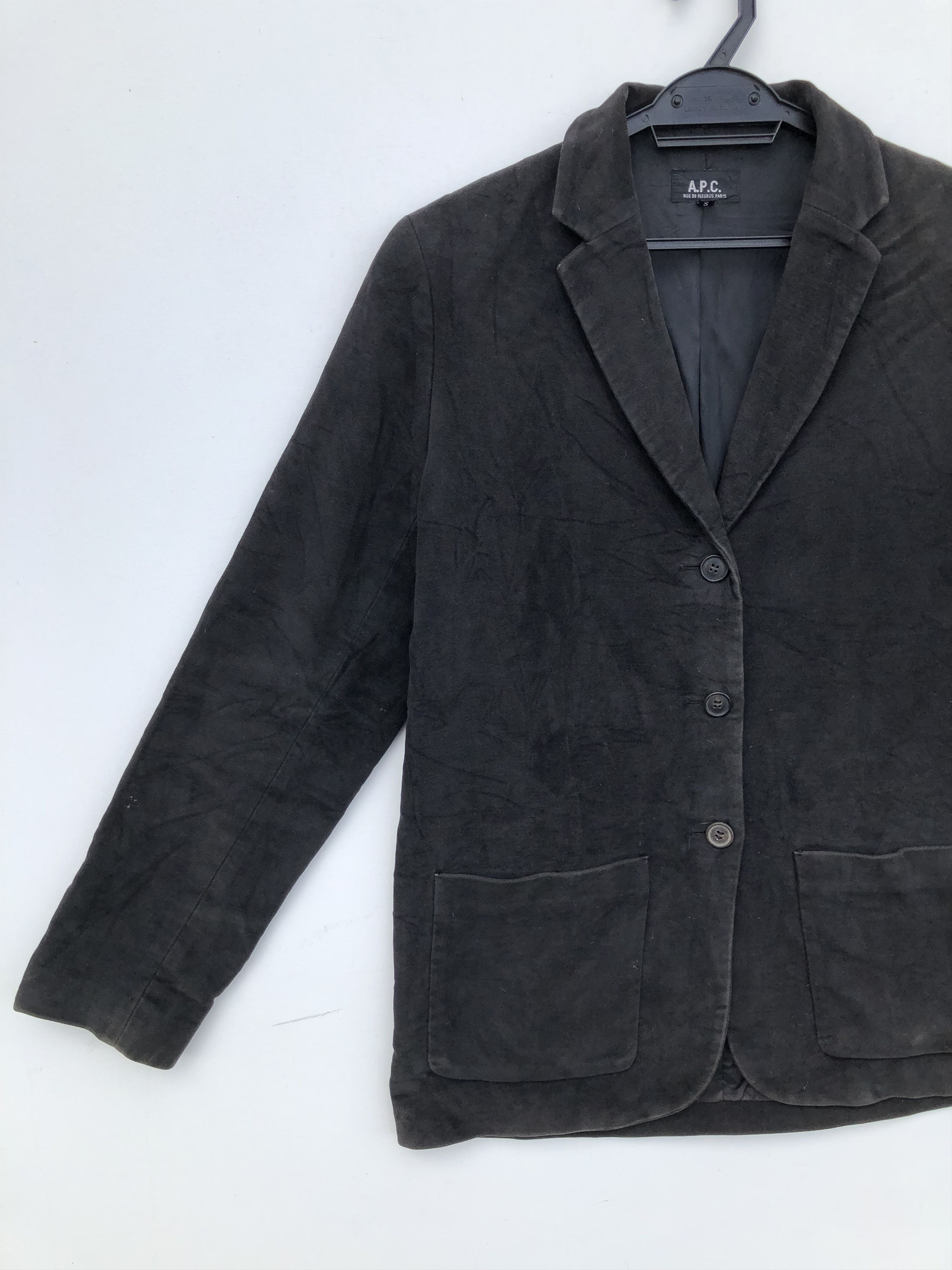 A.P.C. × Vintage VINTAGE MADE IN JAPAN A.P.C. VELVET SUEDE CHORE JACKET Size US S / EU 44-46 / 1 - 3 Thumbnail