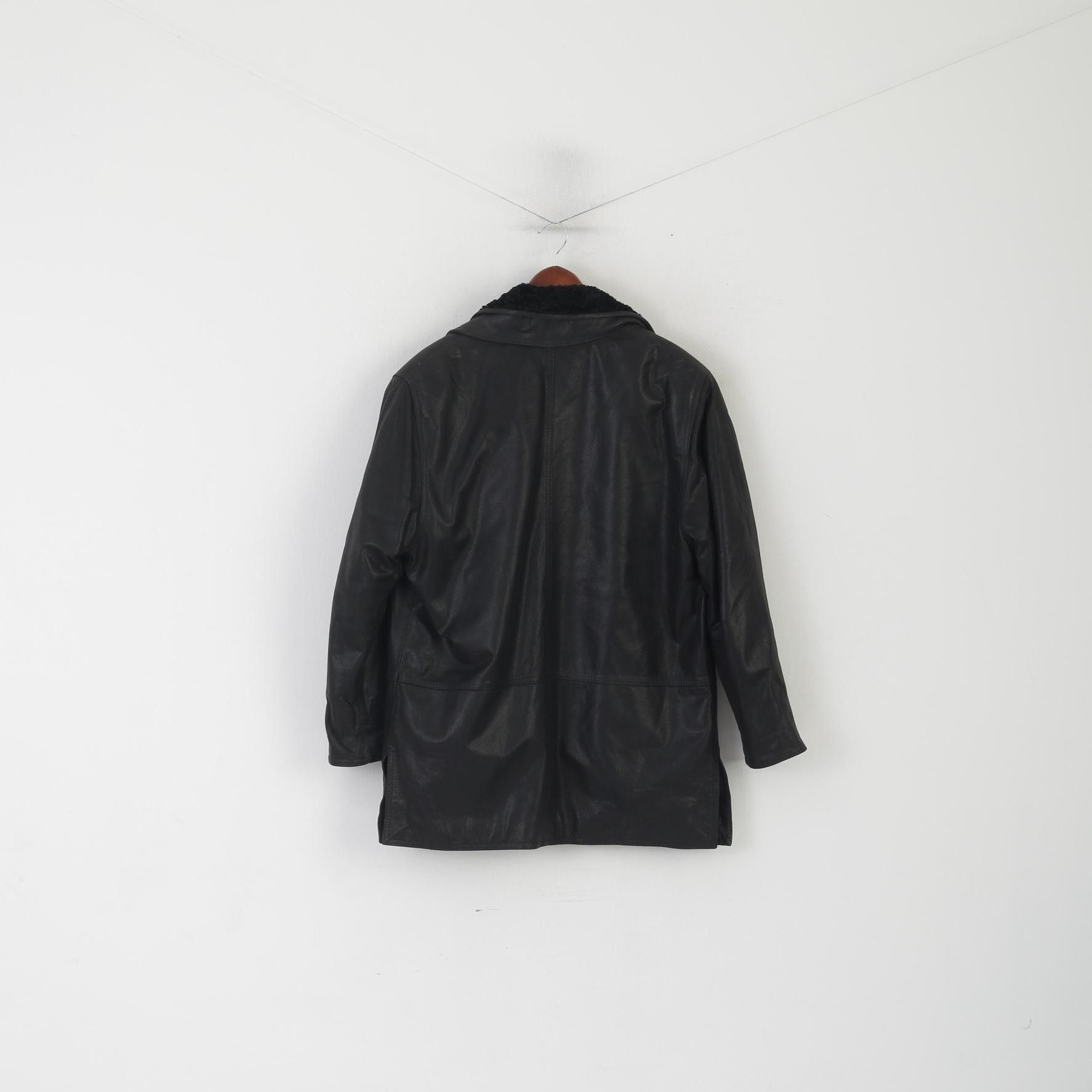 Vintage Metra Collection Women L Jacket Black Leather Vintage 2086 Size L / US 10 / IT 46 - 8 Thumbnail